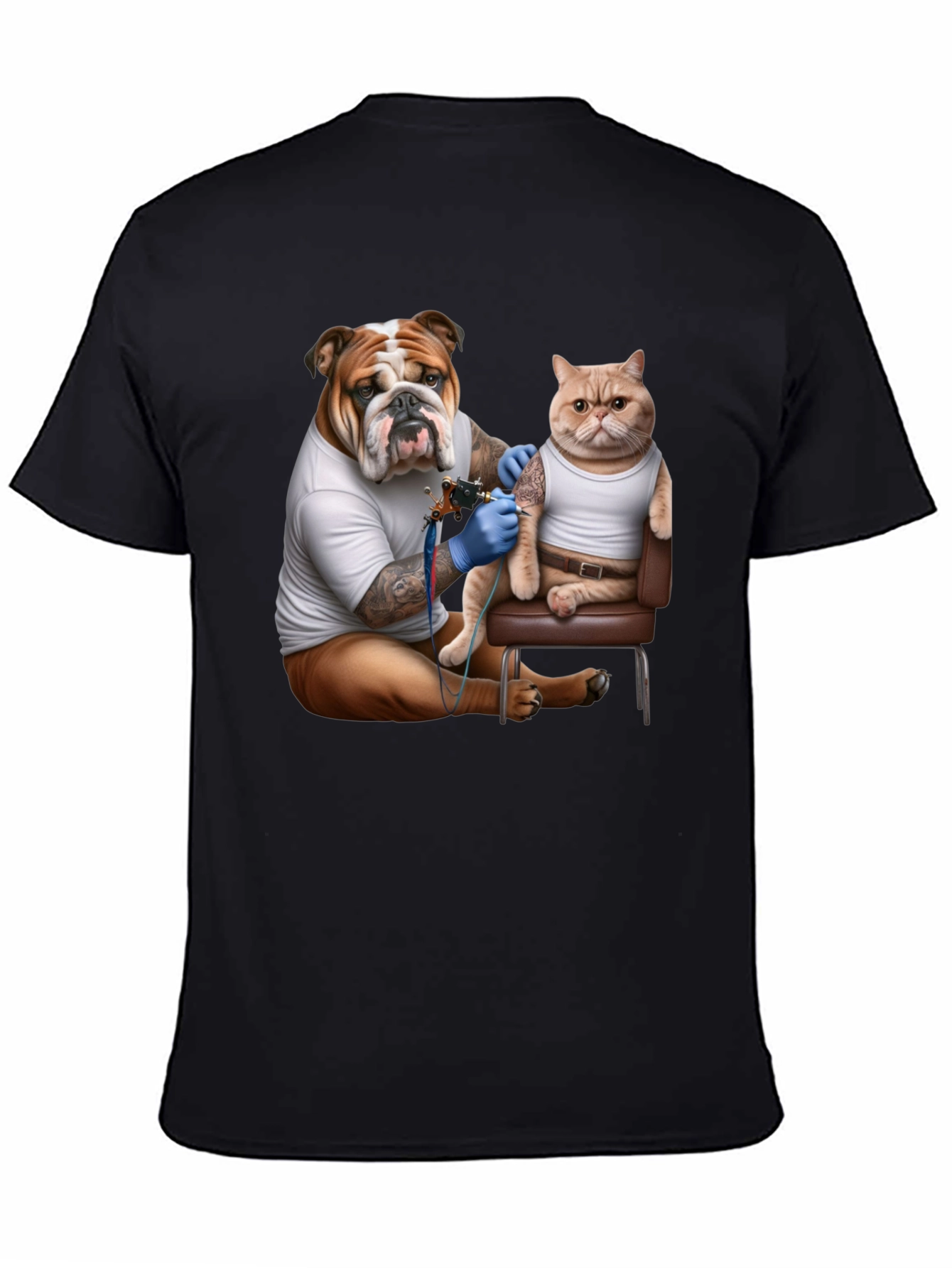 Black Dog Tattoo Artist T-Shirt view 4