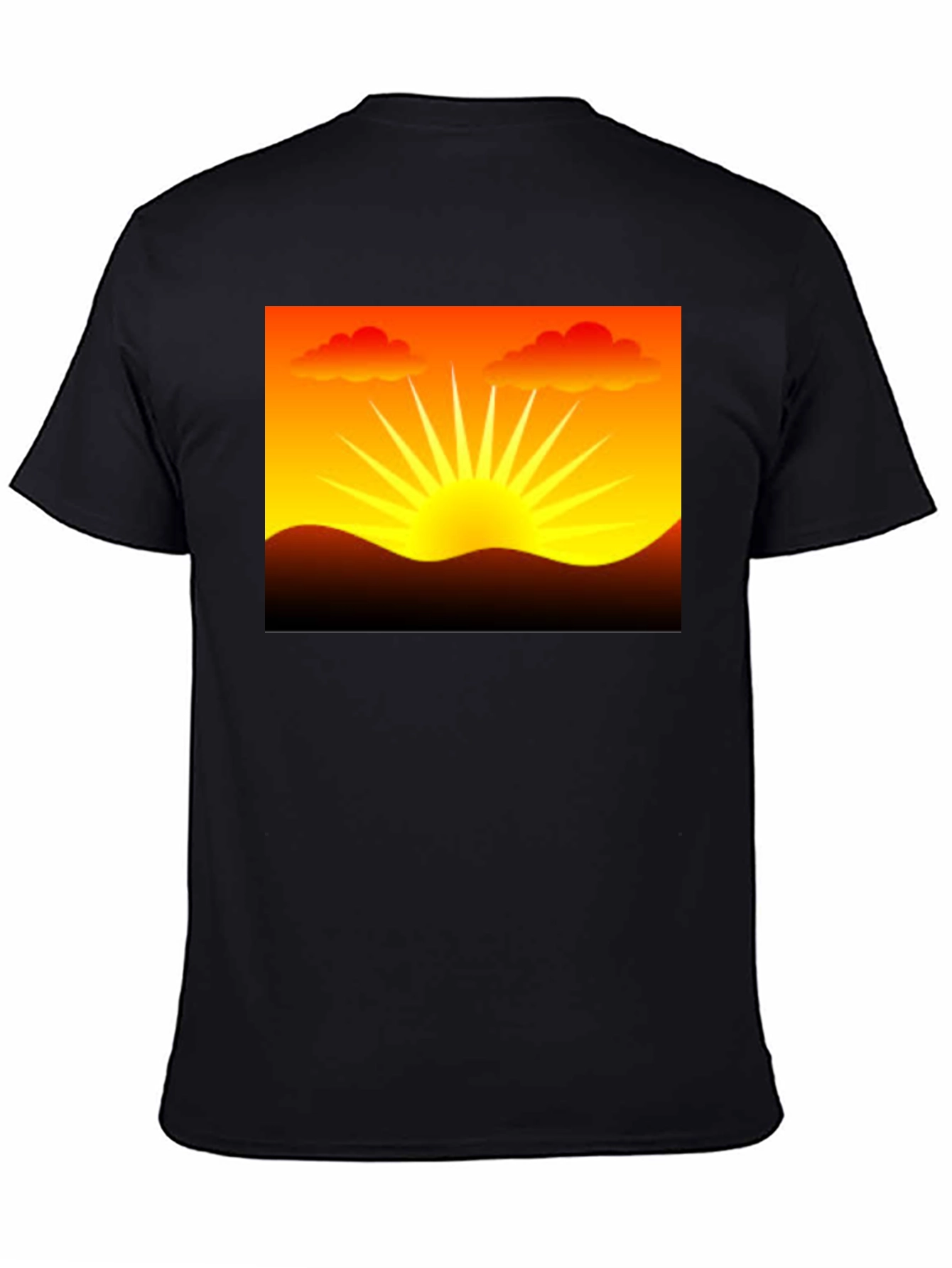 Black Sunset Graphic Black T-Shirt view 4