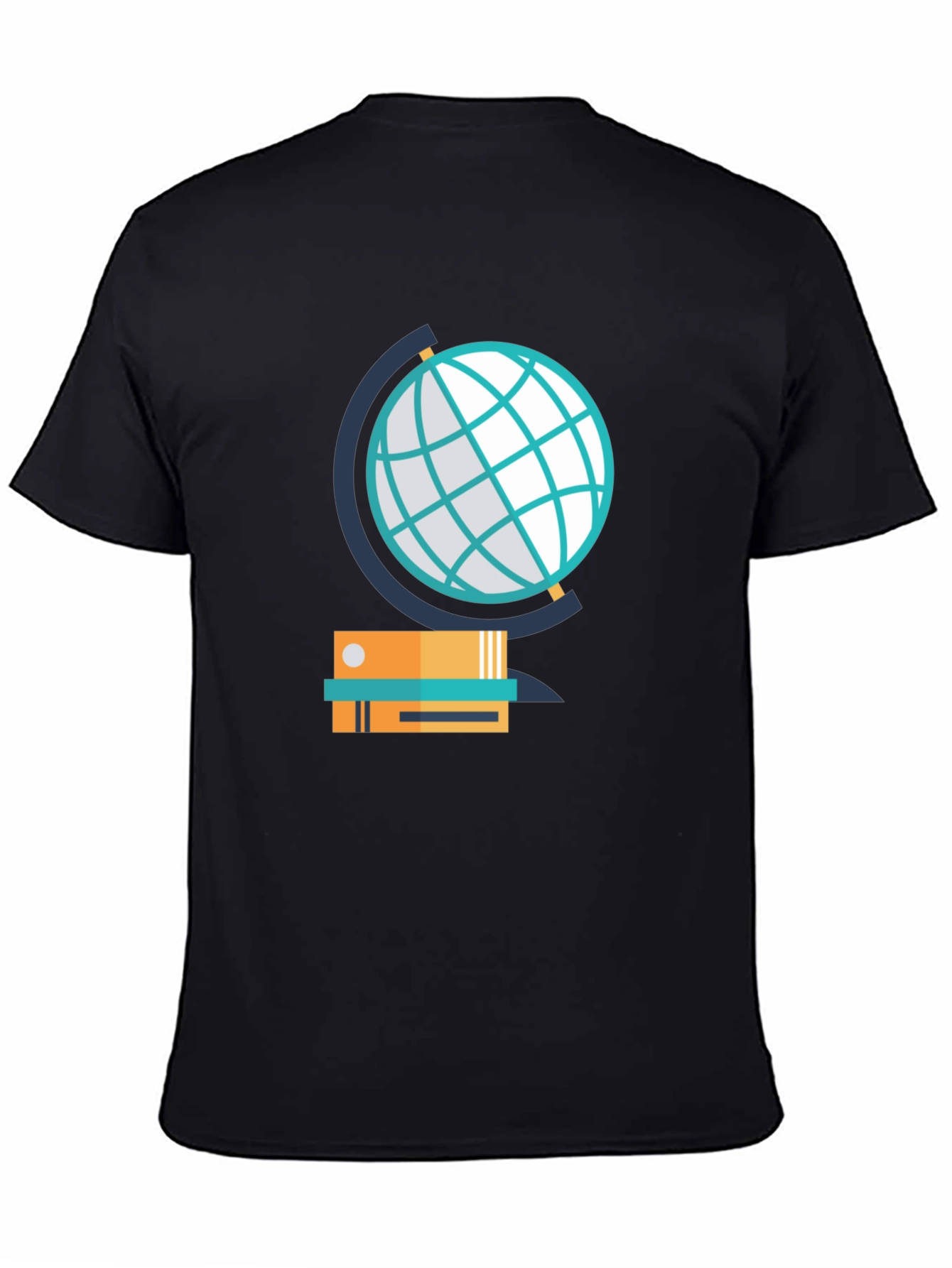 Black Globe & Books Graphic Tee - Study in Style! view 4