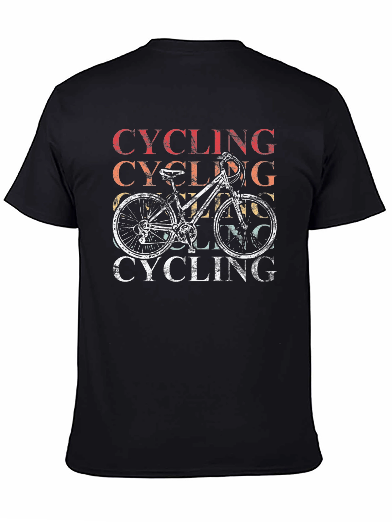 Black Retro Cycling T-Shirt view 4
