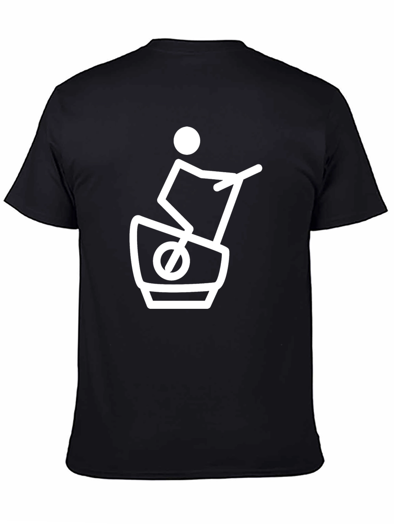 Black Unique Graphic Tee - Silly Treadmill Design view 4