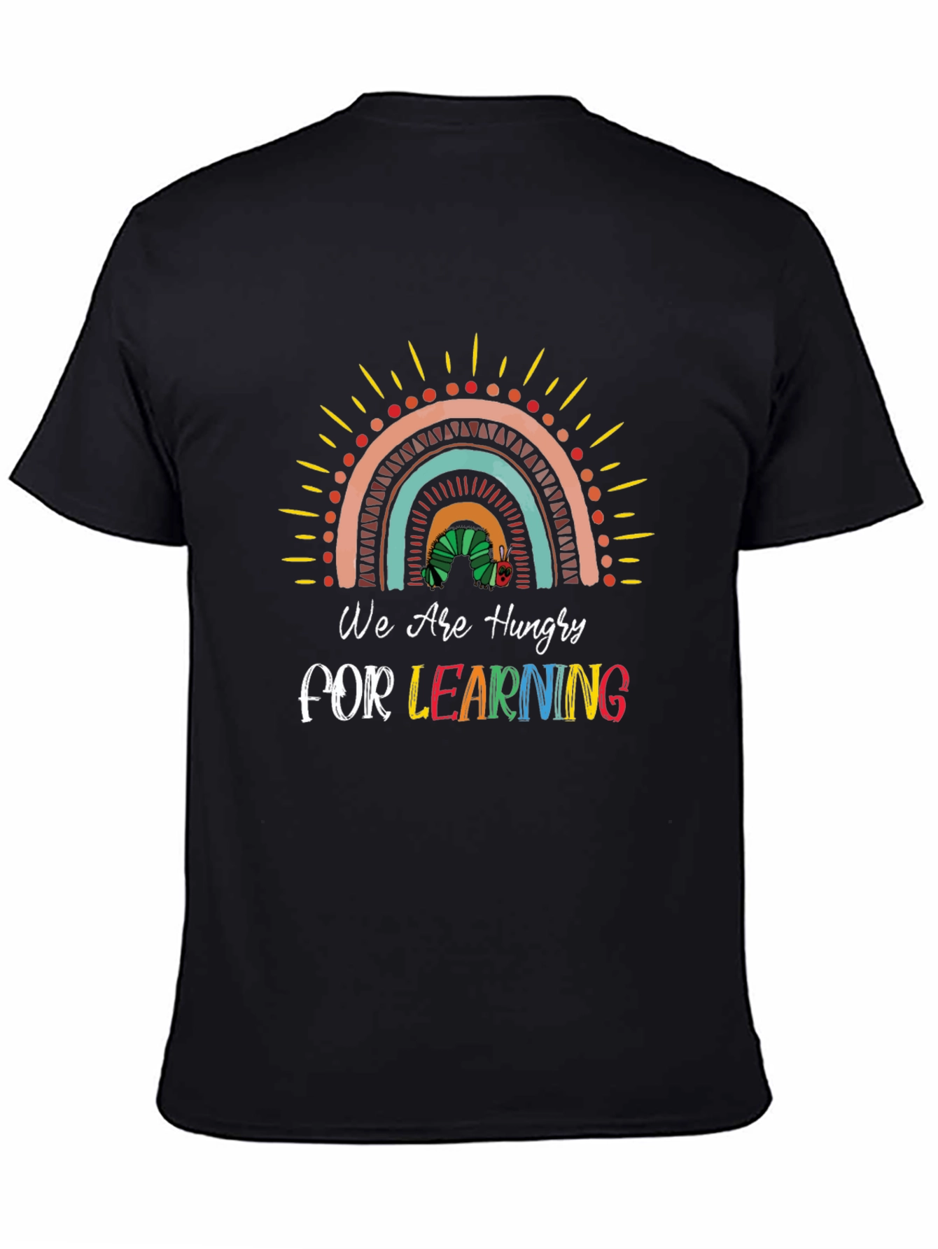 Black Hungry for Learning Graphic Tee view 4