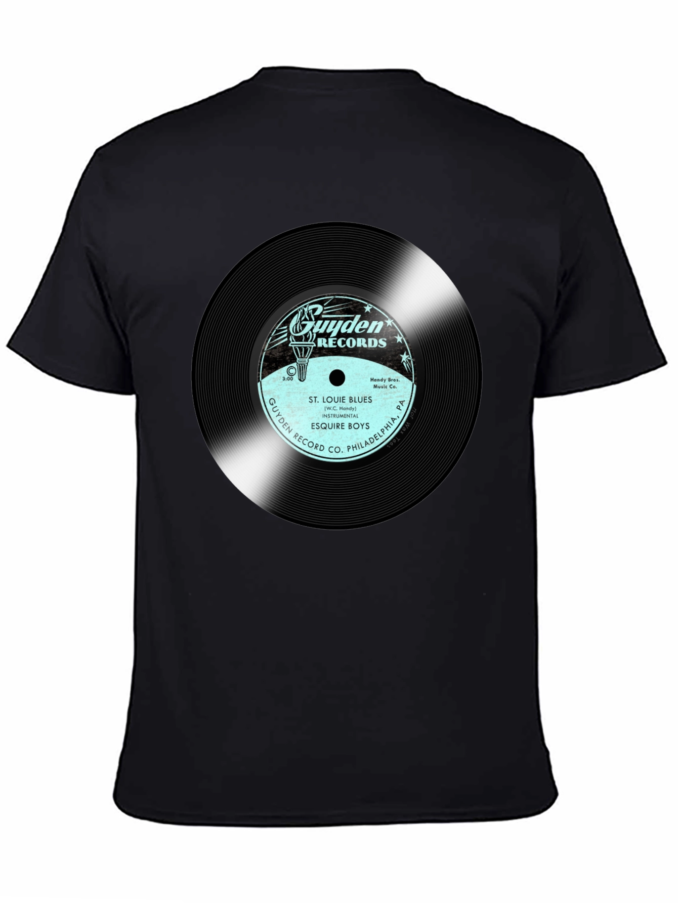 Black Guyden Records St. Louie Blues T-Shirt view 4