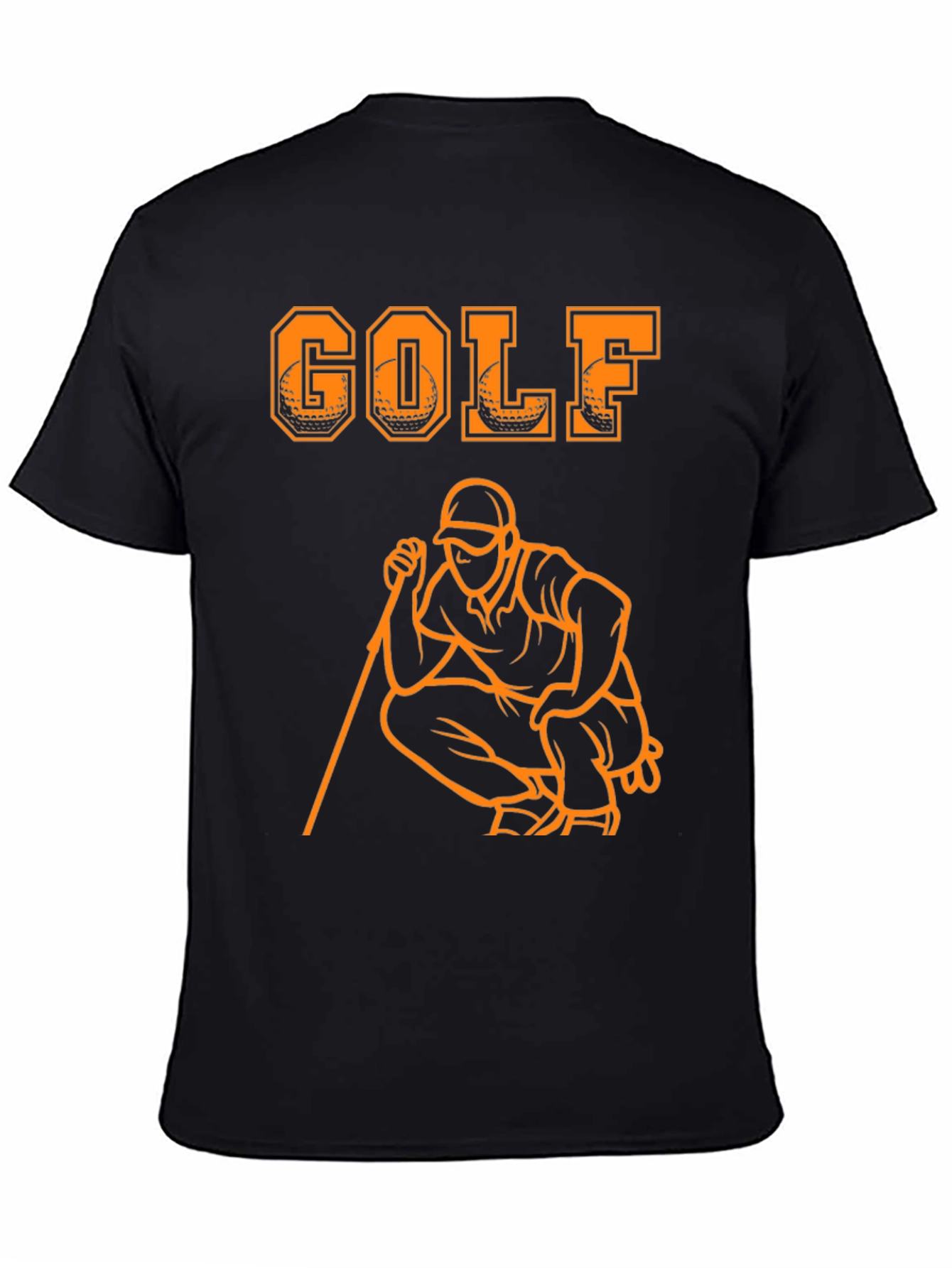 Black Golf Graphic T-Shirt - Sporty Casual Tee view 4