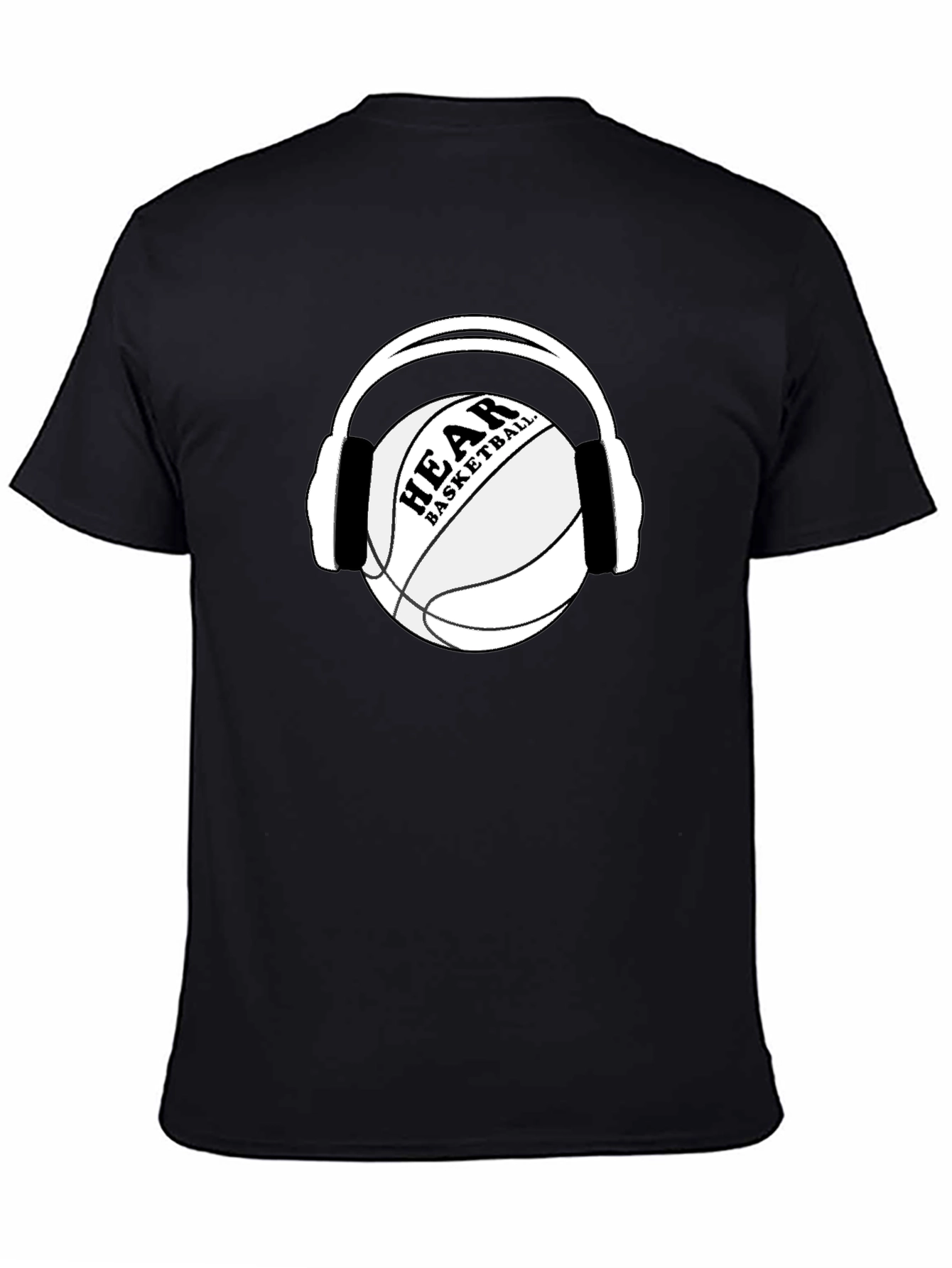 Black Hear Basketball Black T-Shirt view 4