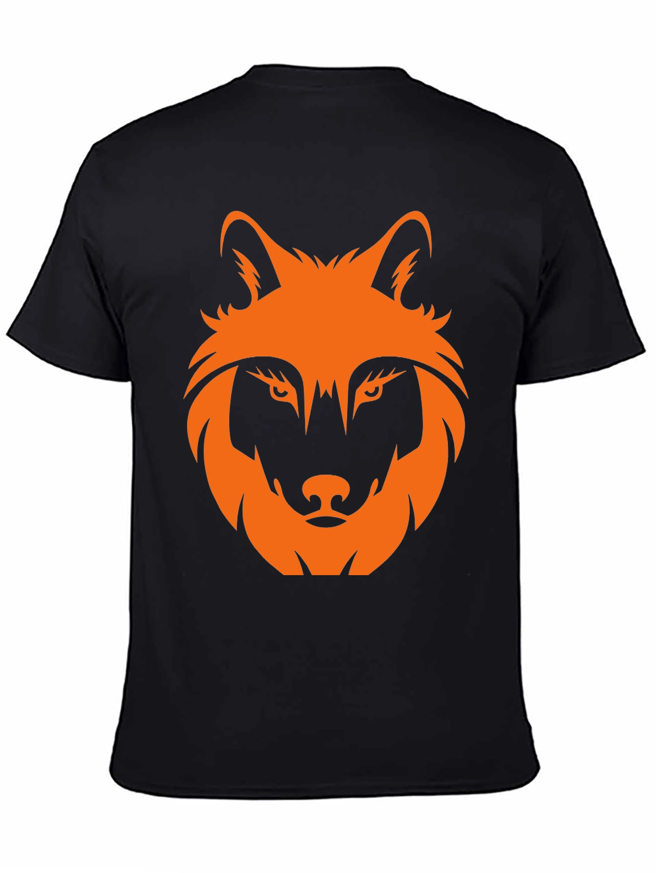 Black Bold Wolf Graphic Tee - Men's Black T-Shirt view 4