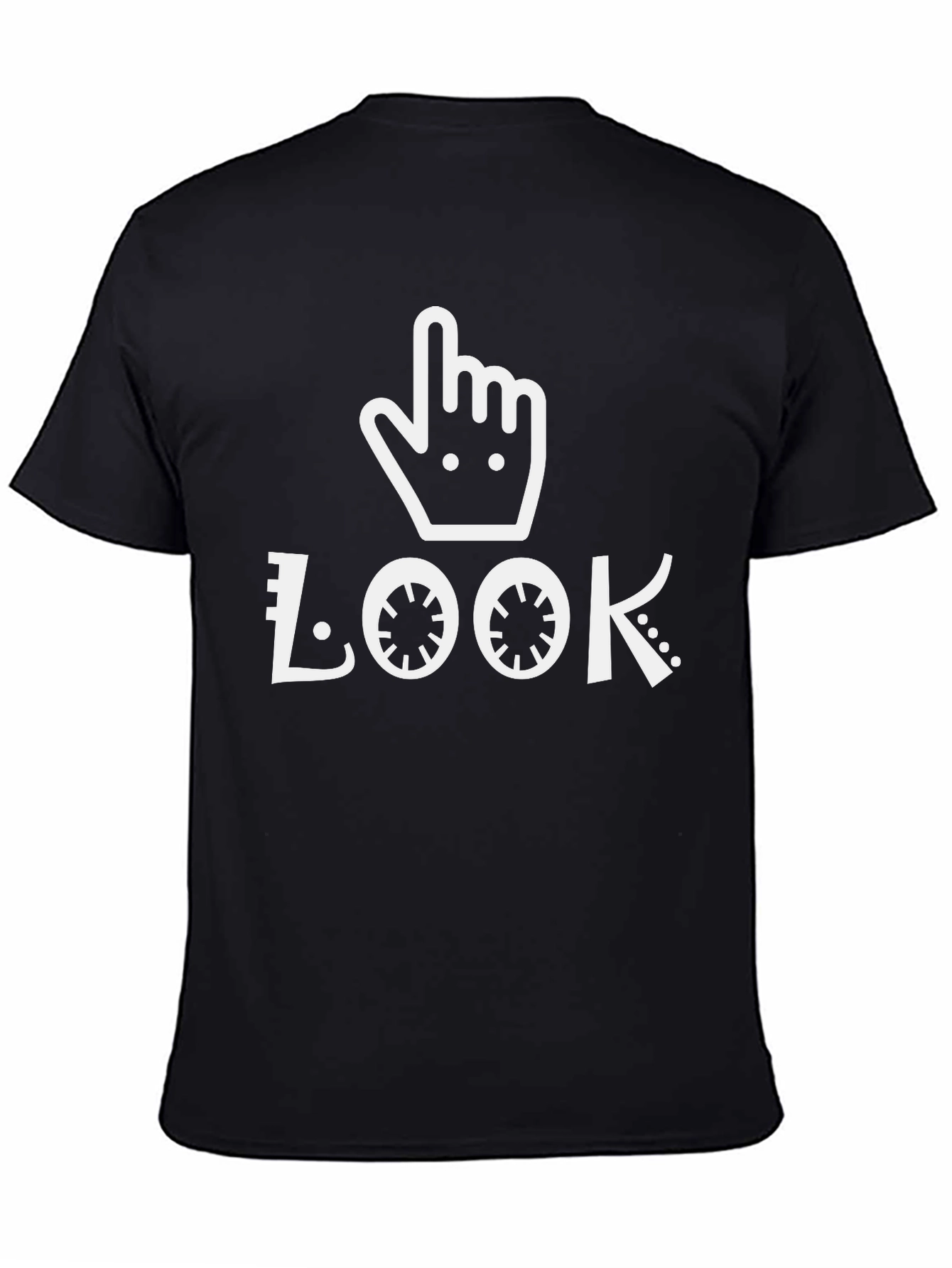 Black Look Pointer Finger Graphic T-Shirt - Unisex view 4