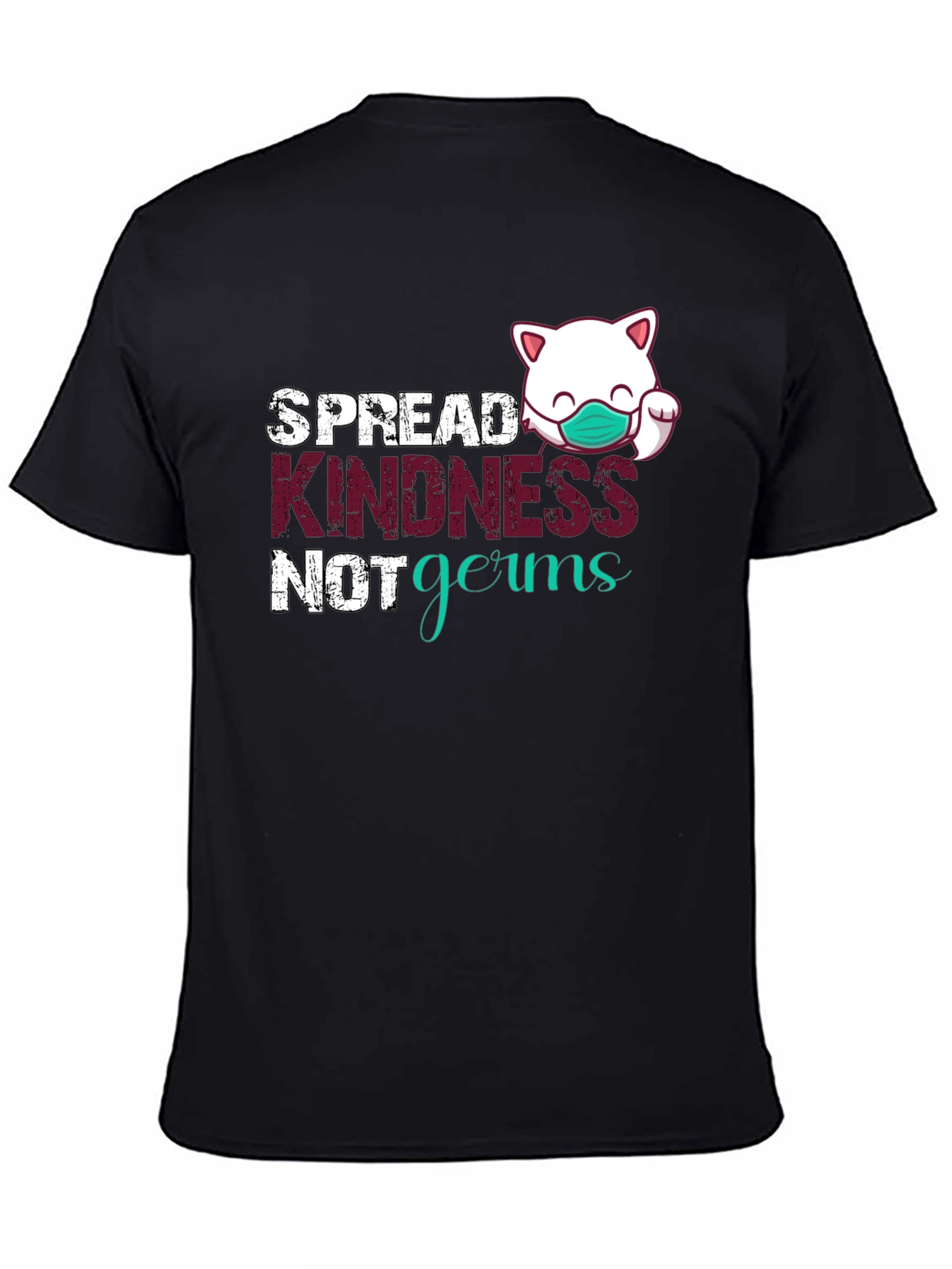 Black Spread Kindness, Not Germs Graphic Tee view 4