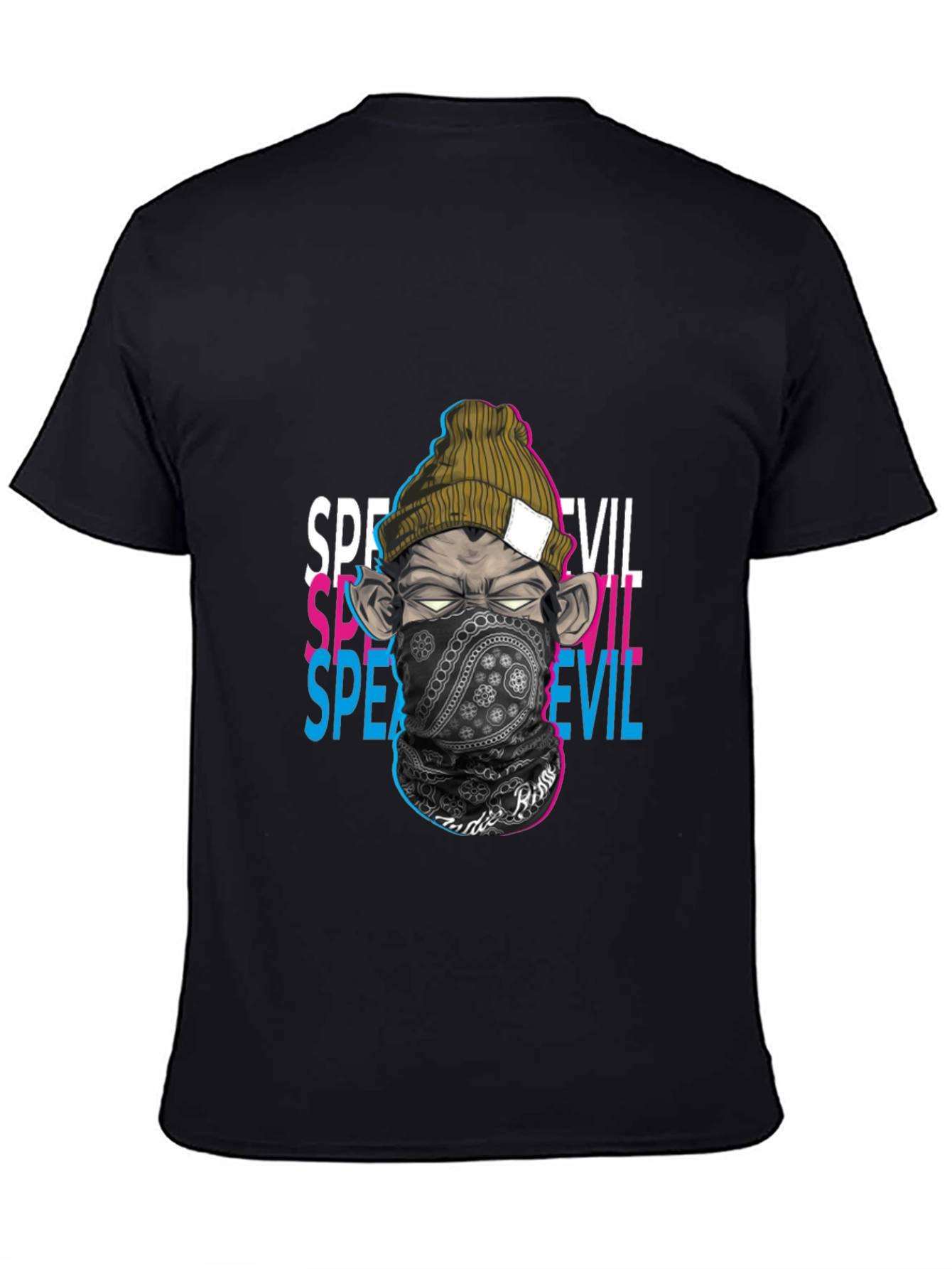 Black Speak No Evil Graphic Tee view 4
