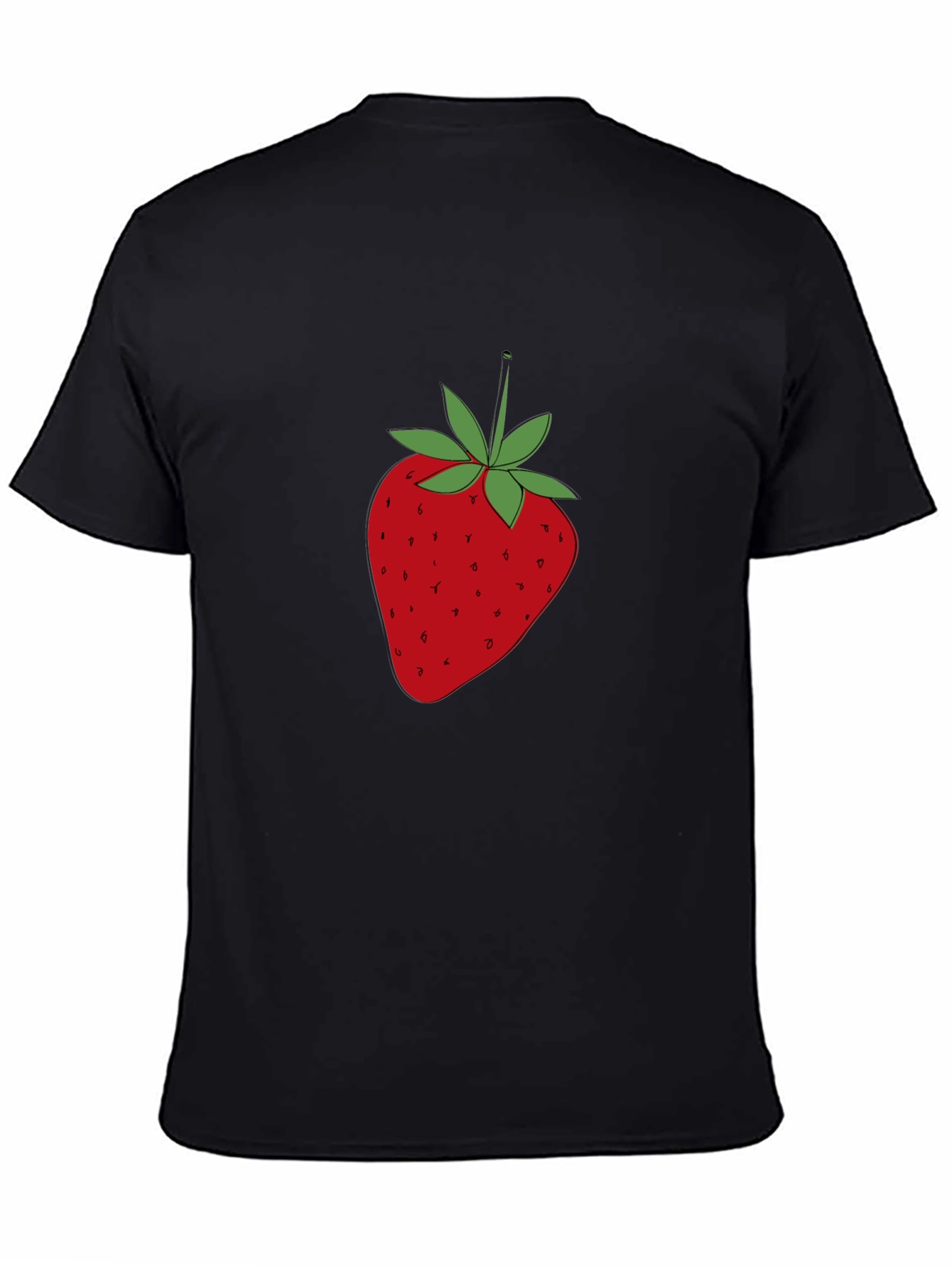Black Strawberry Graphic T-Shirt - Casual & Stylish view 4