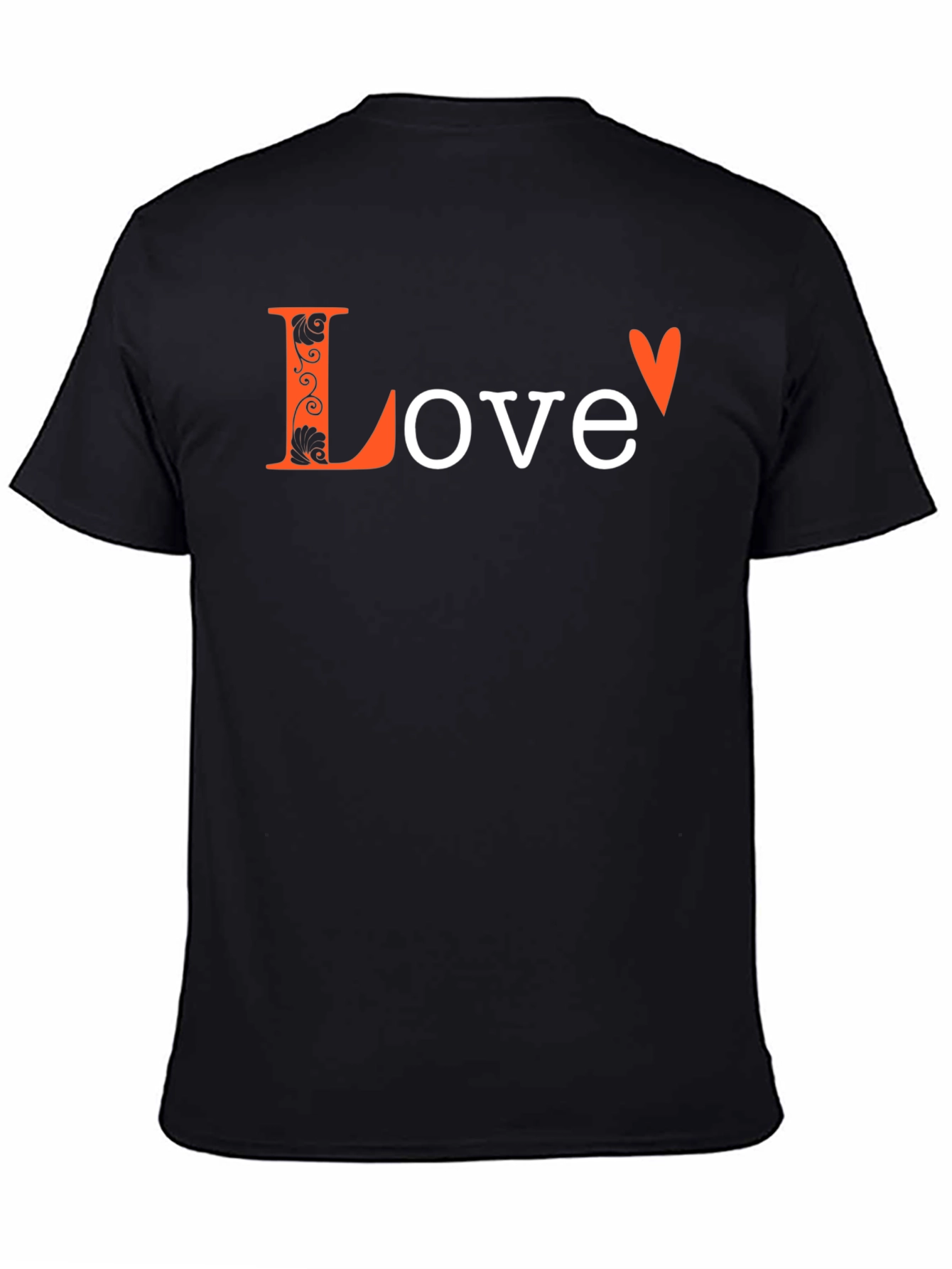 Black Love Graphic Print Black T-Shirt view 4