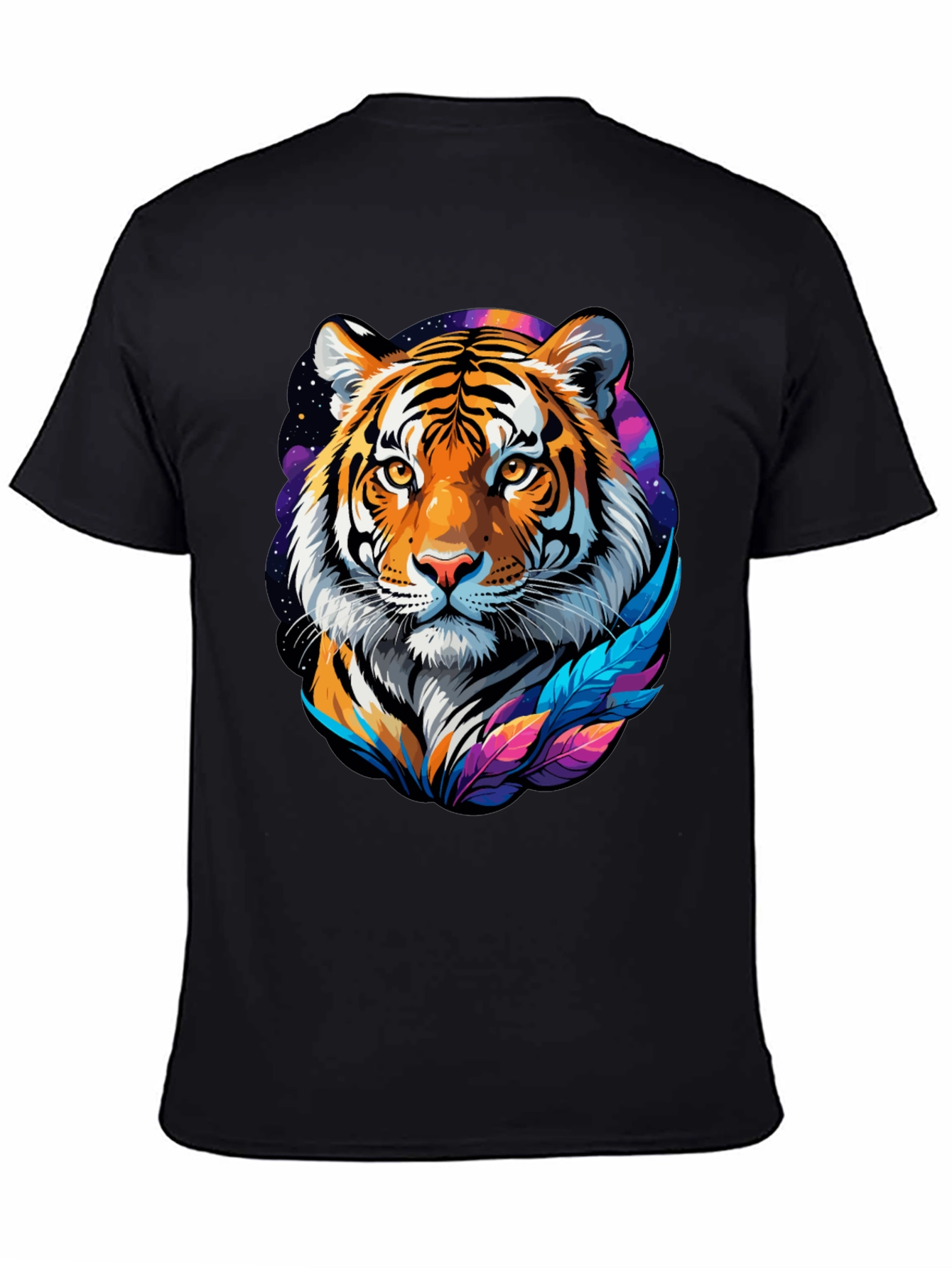 Black Tiger Graphic Tee - Men's Black T-Shirt view 4