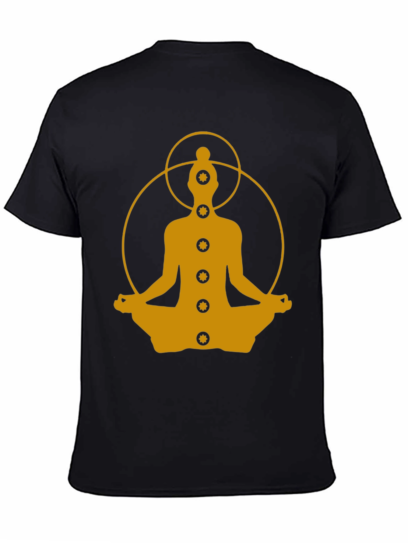 Black Chakra Meditation T-Shirt - Spiritual Yogi Tee view 4