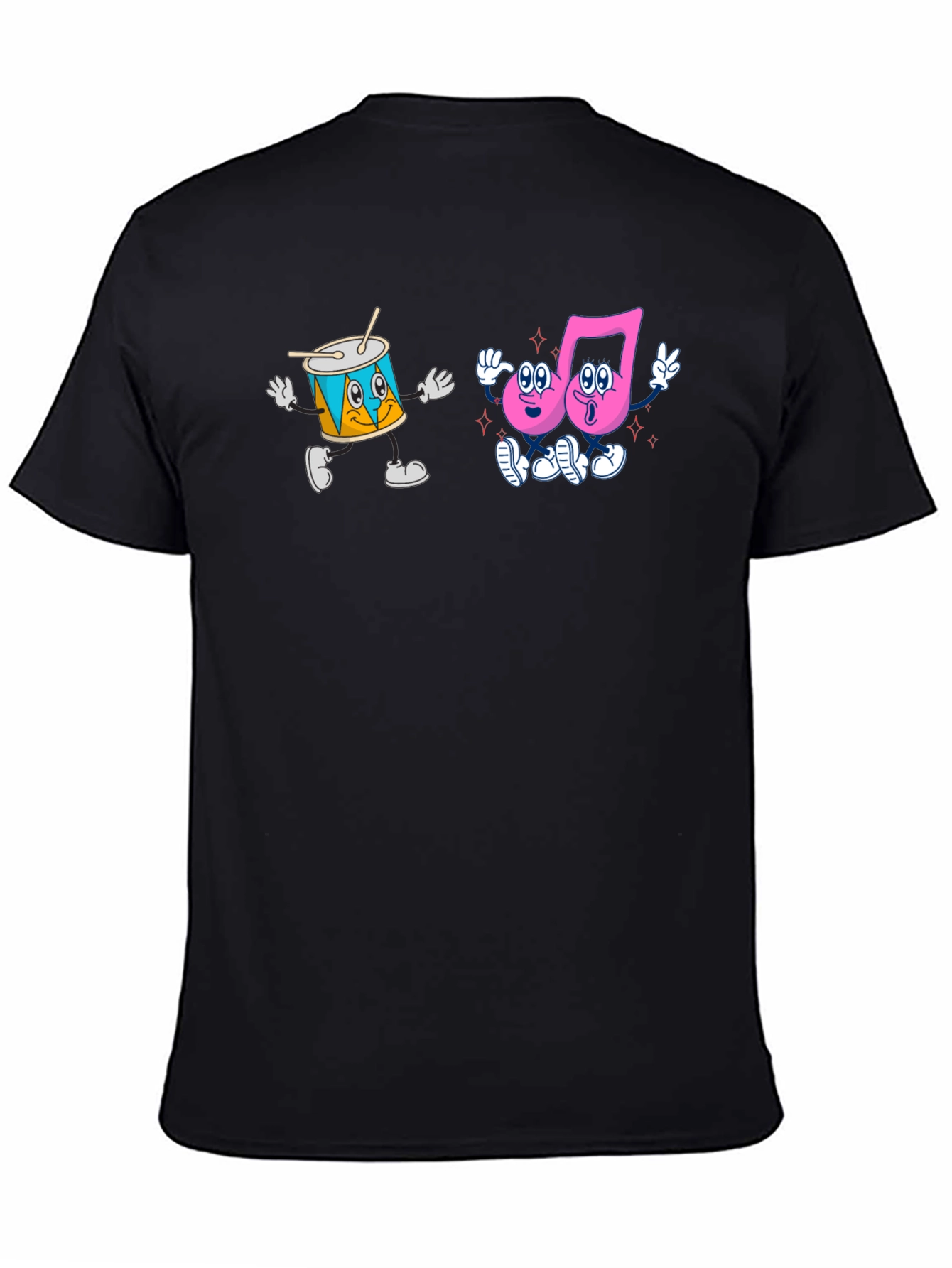 Black Cartoon Musical T-Shirt view 4