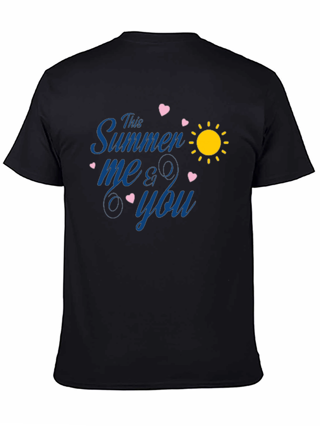 Black This Summer Me & You Black Graphic T-Shirt view 4