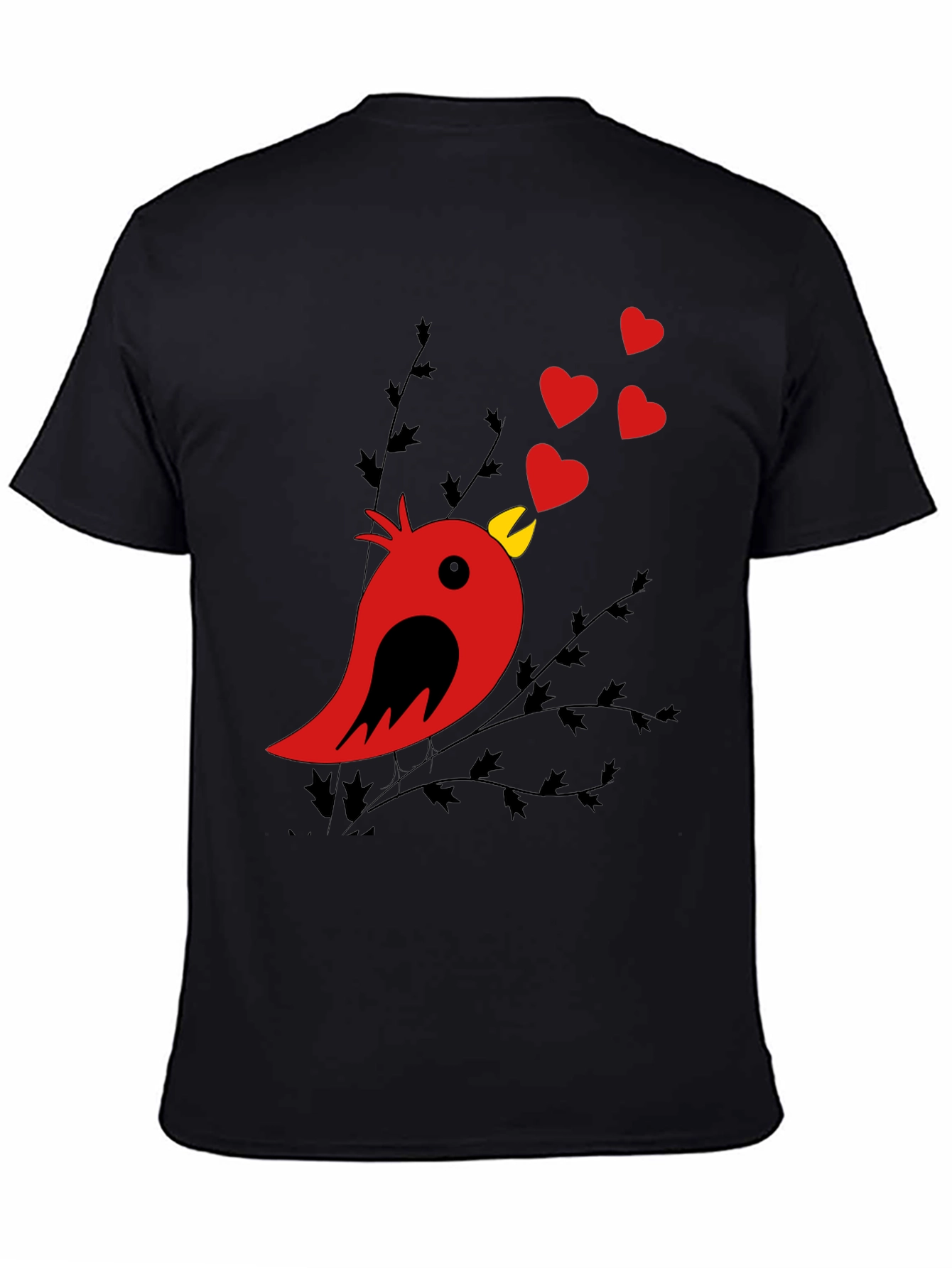 Black Heart Song Bird T-Shirt - Love in the Air view 4