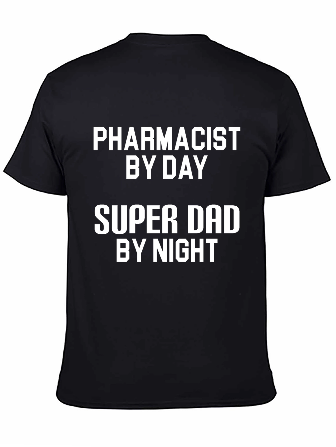 Black Pharmacist Dad T-Shirt: Super Dad By Night view 4