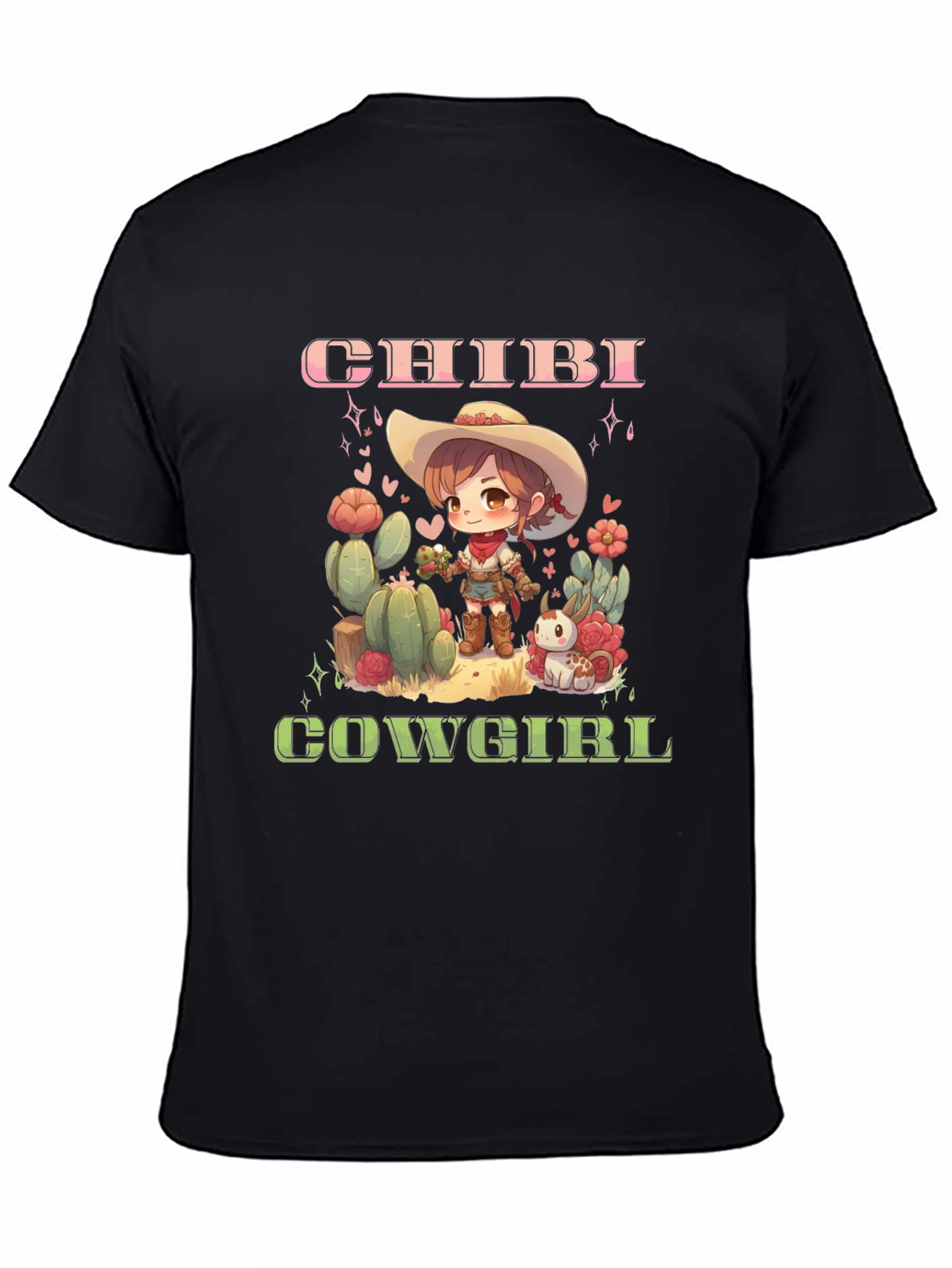 Chibi Cowgirl Graphic Tee - Western Style T-Shirt - 4