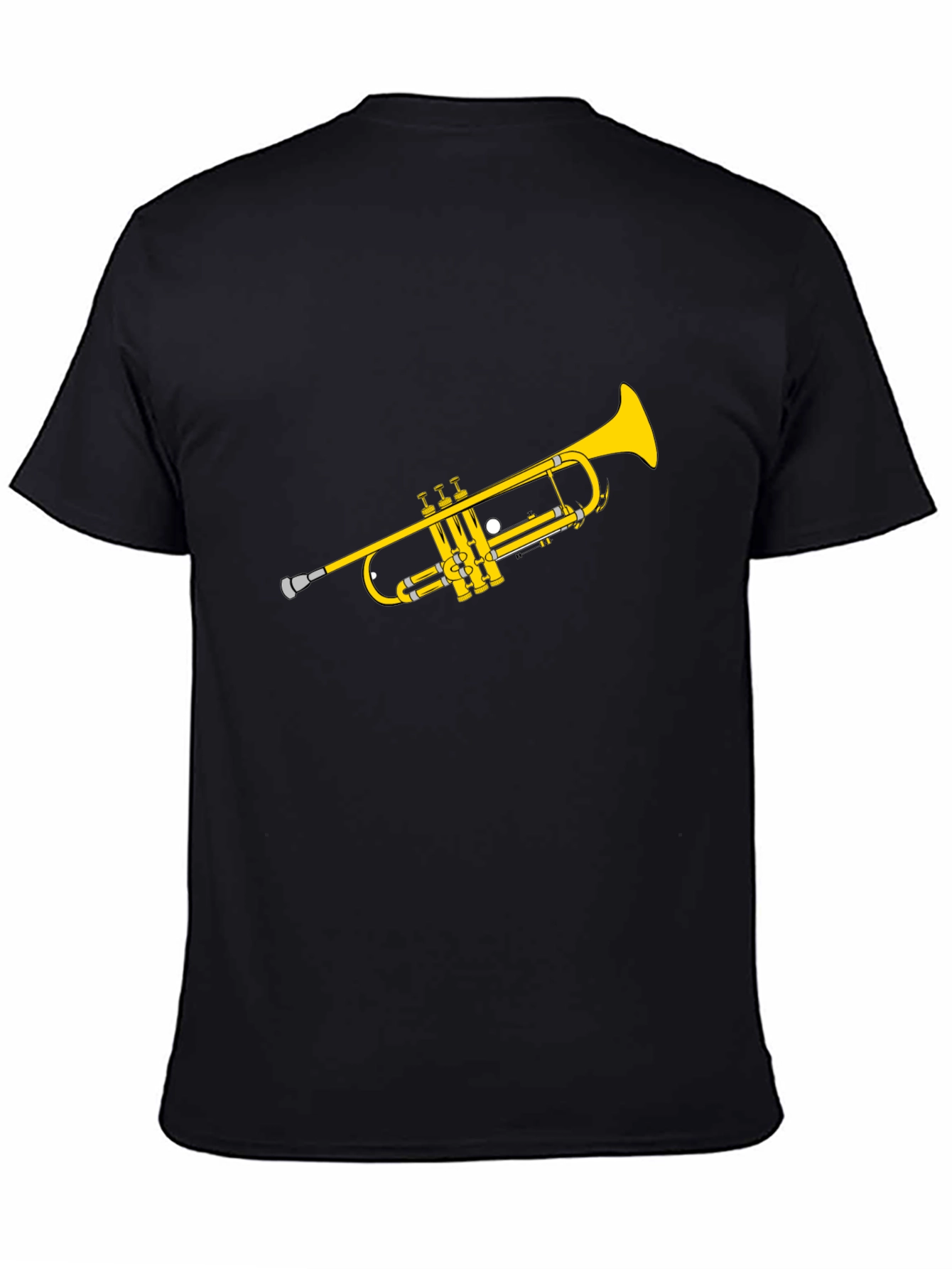 Trumpet Graphic Tee - Black Cotton Shirt - 4