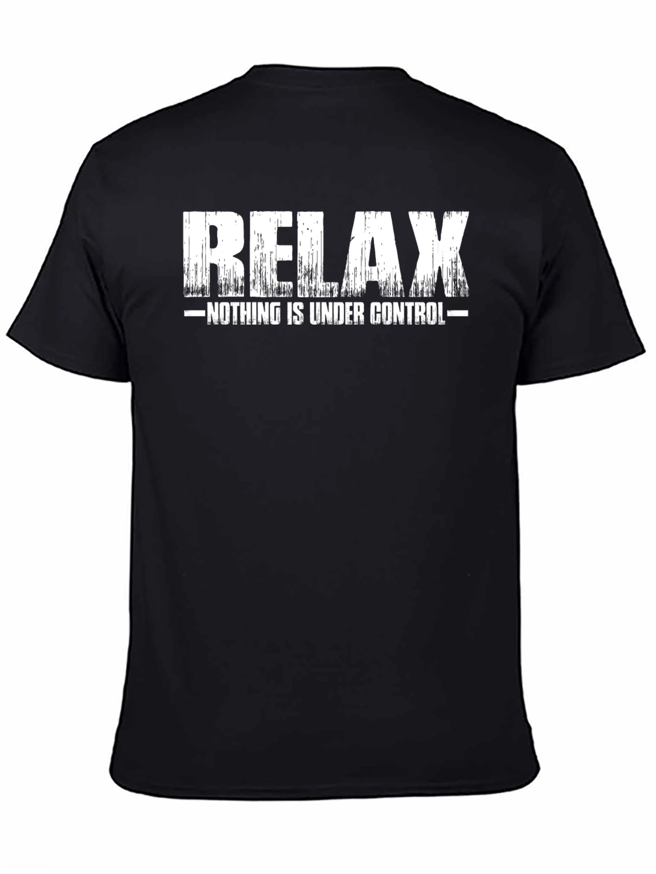 Black Relax T-Shirt - Nothing is Under Control view 4