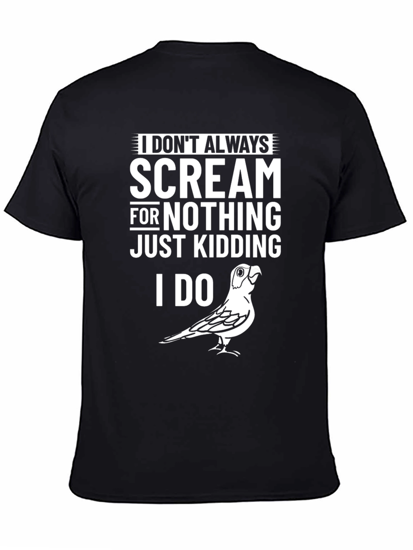 Black Scream for Nothing Parrot T-Shirt view 4