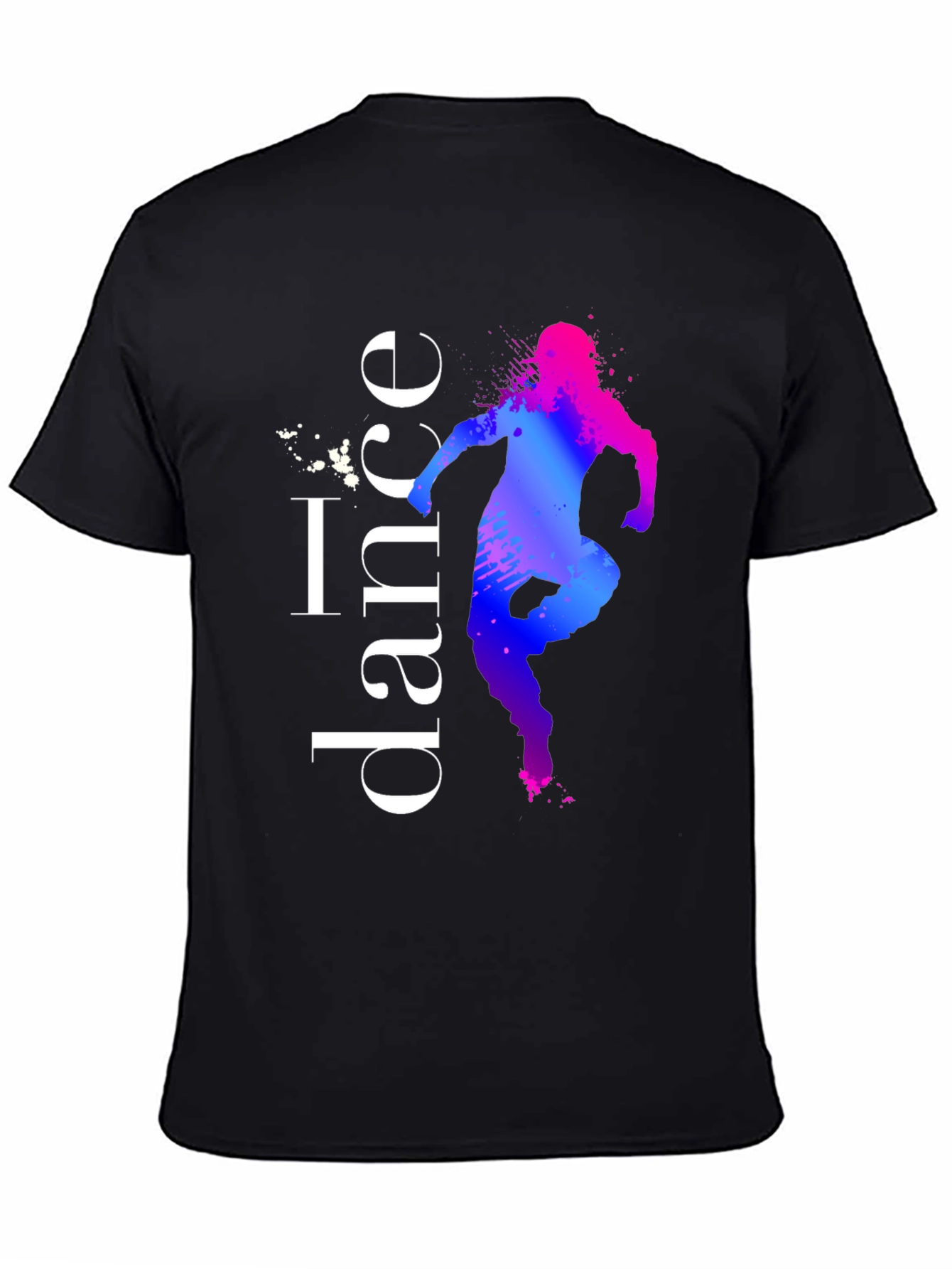 Black I Dance T-Shirt - Artistic Dancer Silhouette Tee view 4