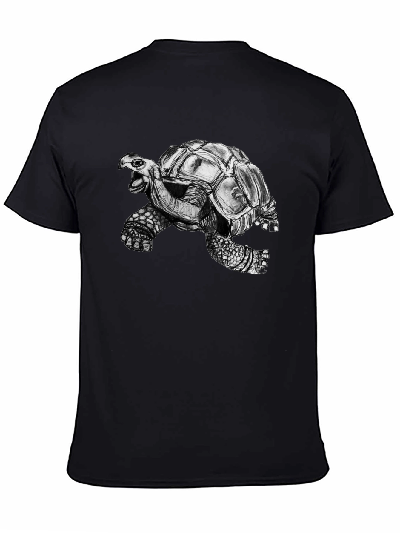 Black Tortoise Graphic Print Black Tee view 4