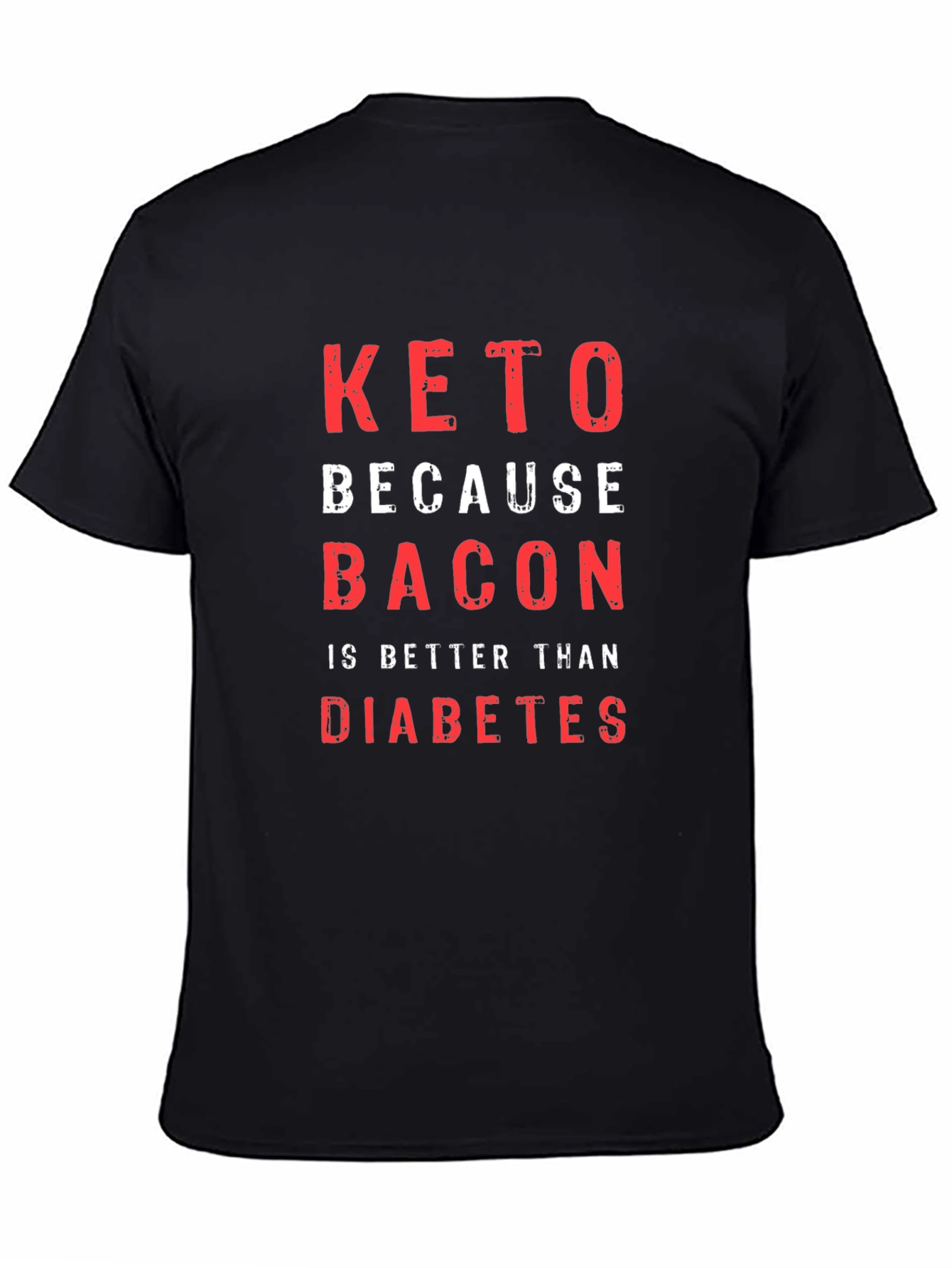 Black Keto Because Bacon is Better T-Shirt view 4