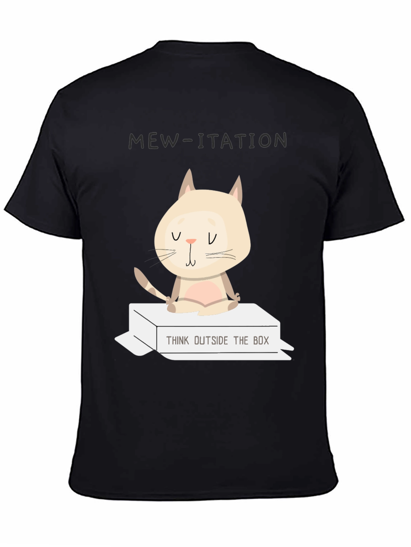 Black Mew-itation Cat T-Shirt - Think Outside the Box view 4