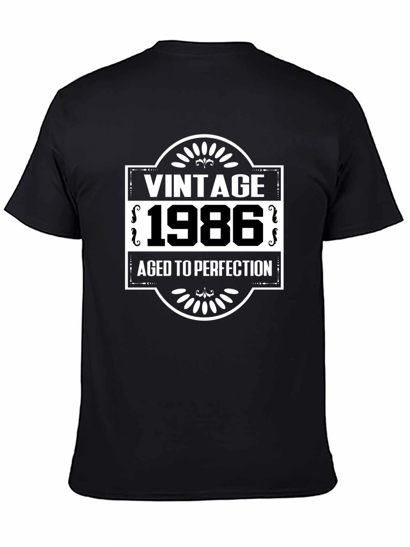 Black Vintage 1986 Aged to Perfection Graphic Tee view 4