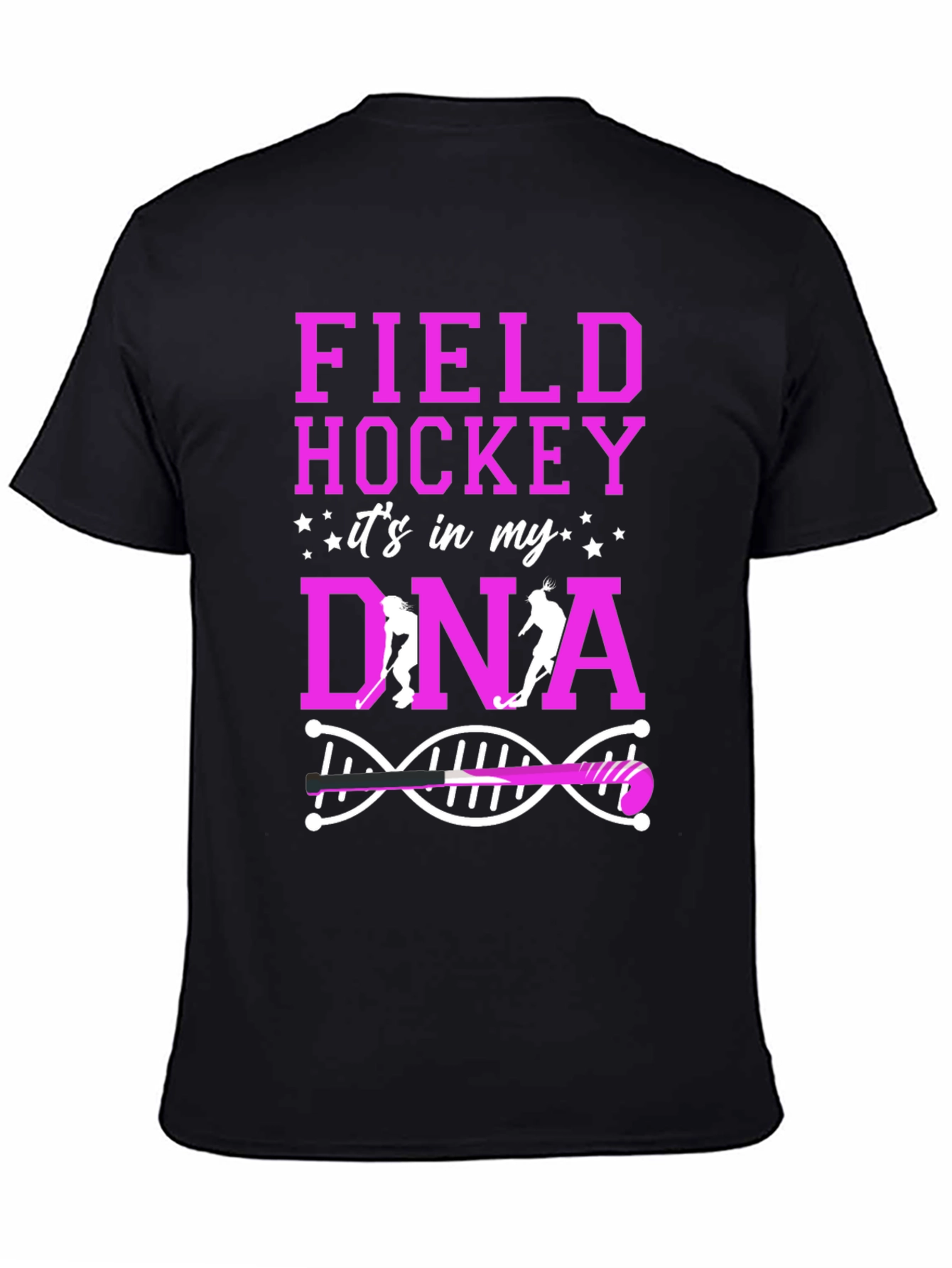 Black Field Hockey DNA Graphic Tee view 4