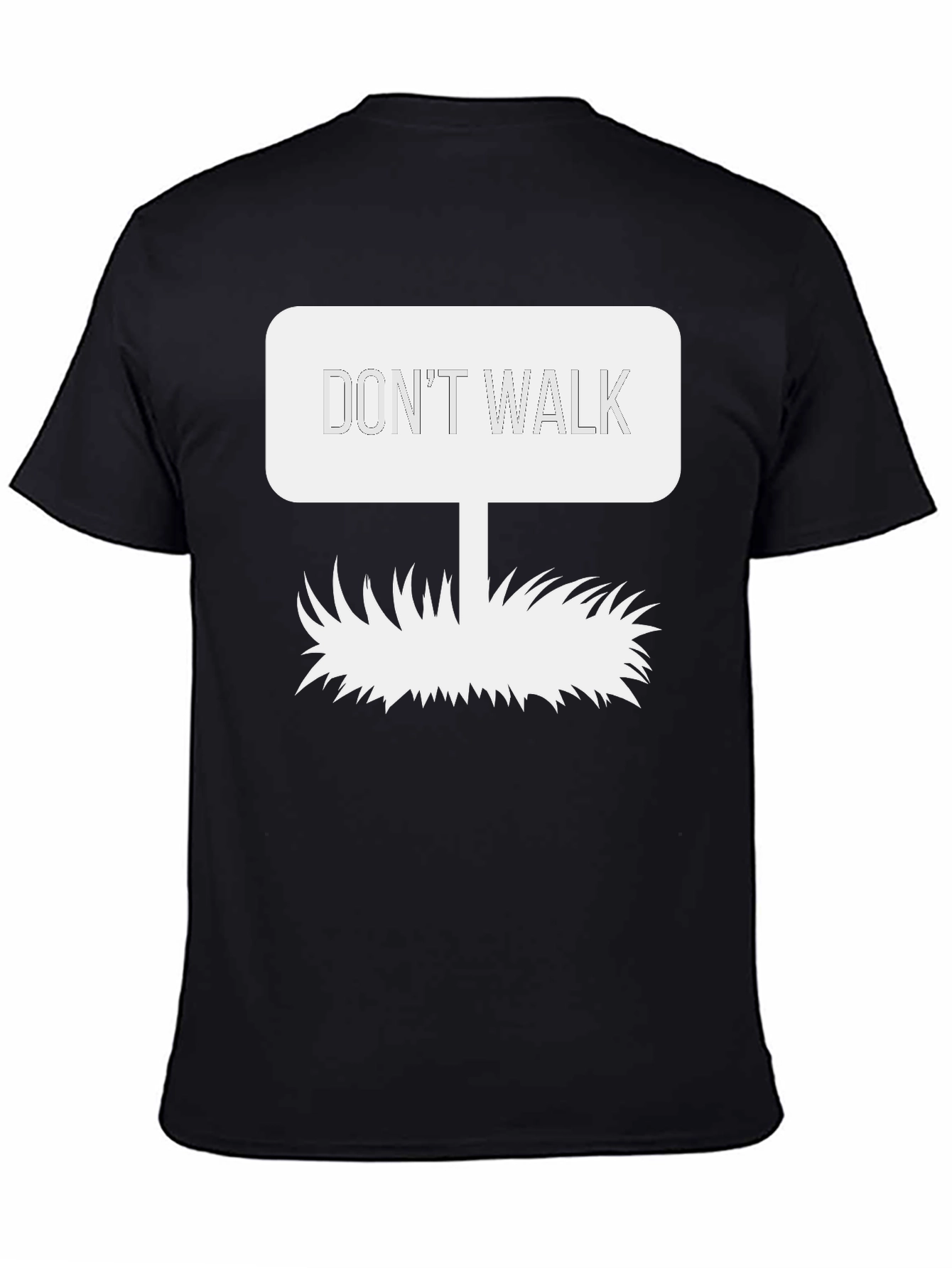 Black Don't Walk Graphic Tee - Black Cotton Blend view 4
