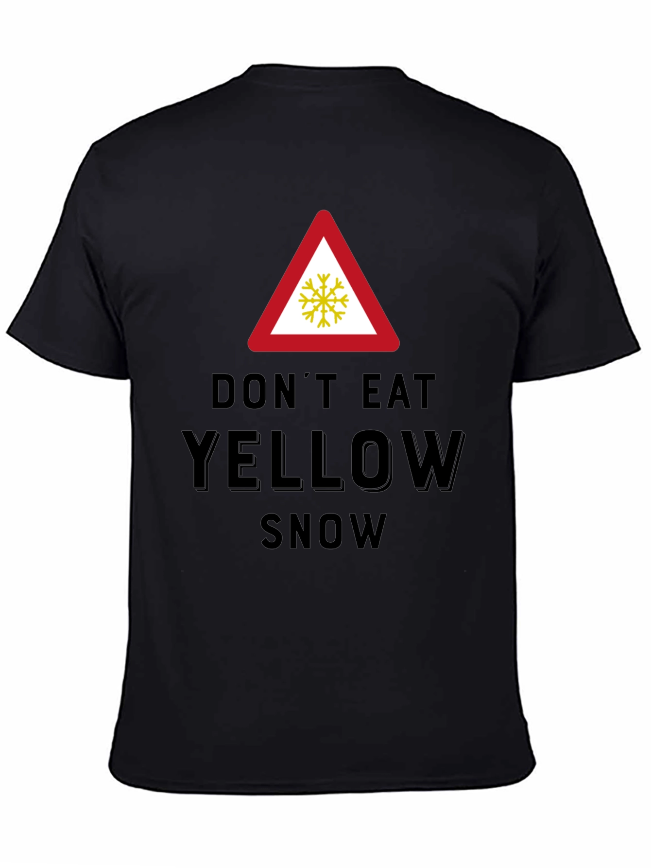 Black Don't Eat Yellow Snow Novelty Graphic T-Shirt view 4