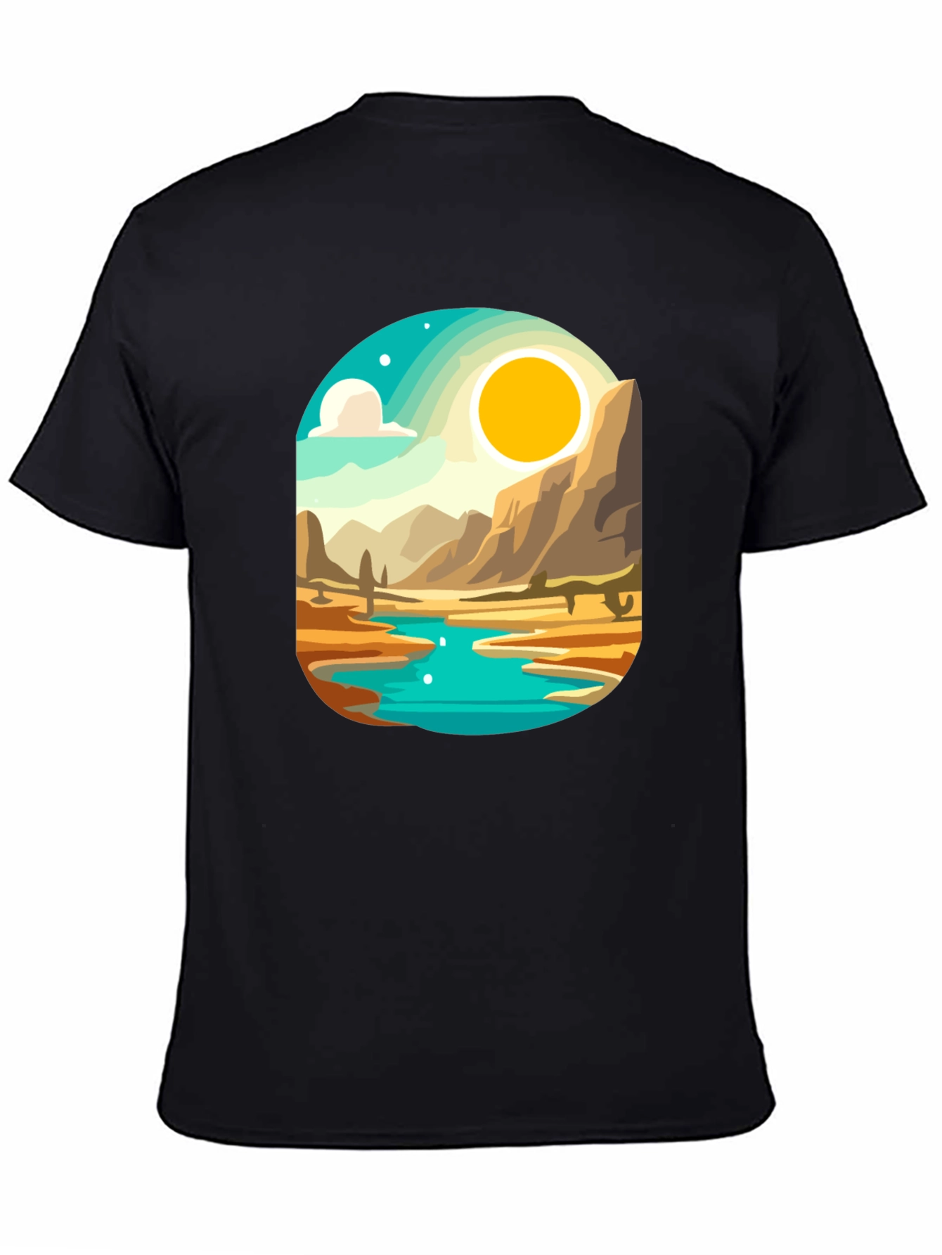 Black Desert Oasis Graphic Tee view 4