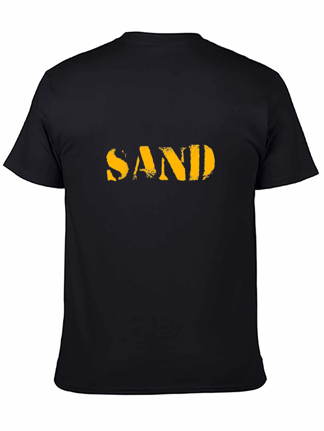 Black SAND Graphic Tee - Military Style - Black Cotton view 4