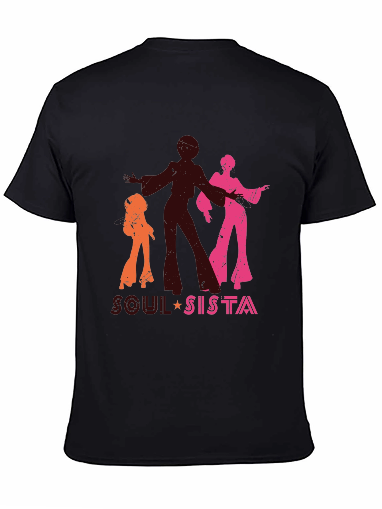 Black Soul Sista Black Graphic Tee view 4