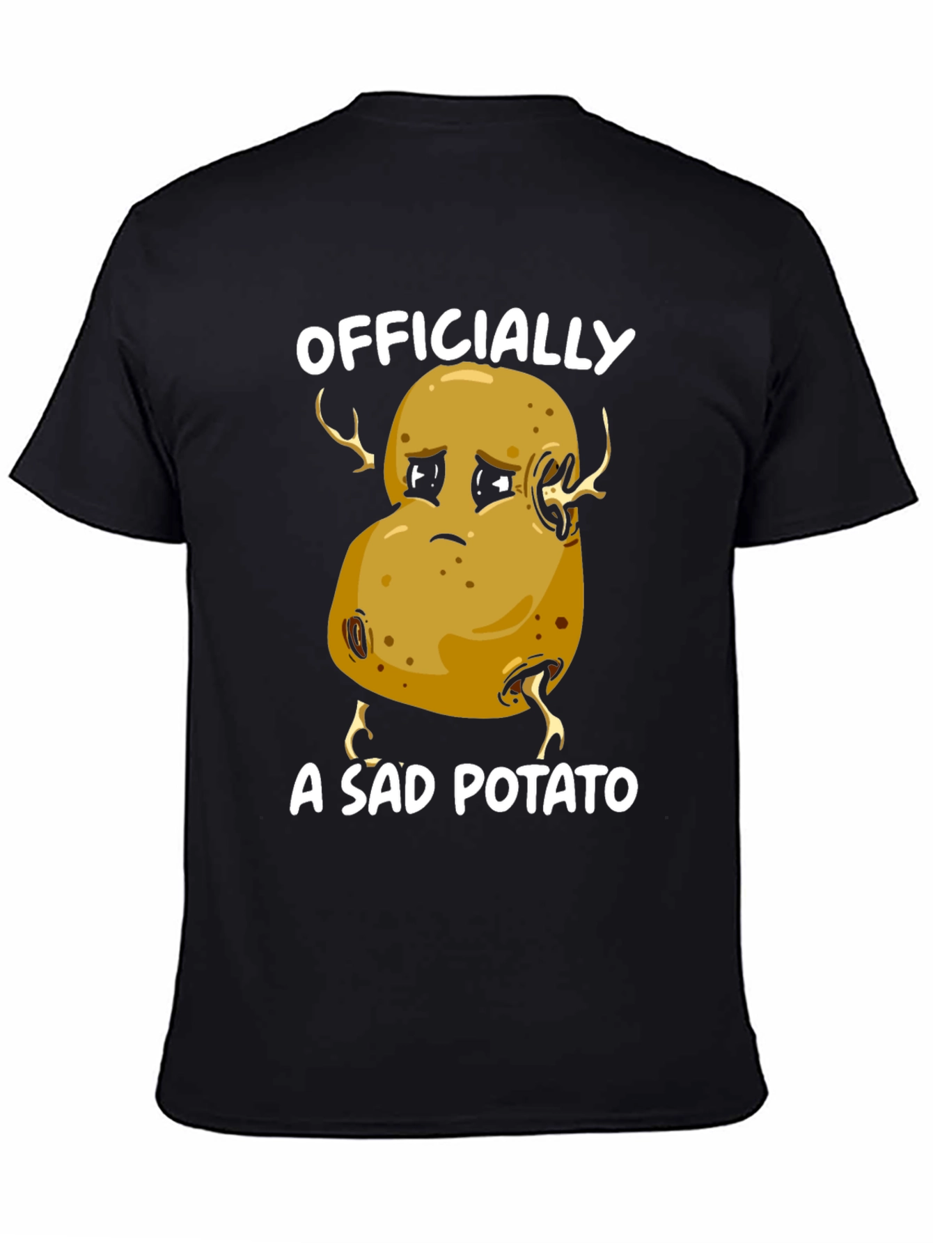 Black Sad Potato Graphic T-Shirt - Funny Unisex Tee view 4