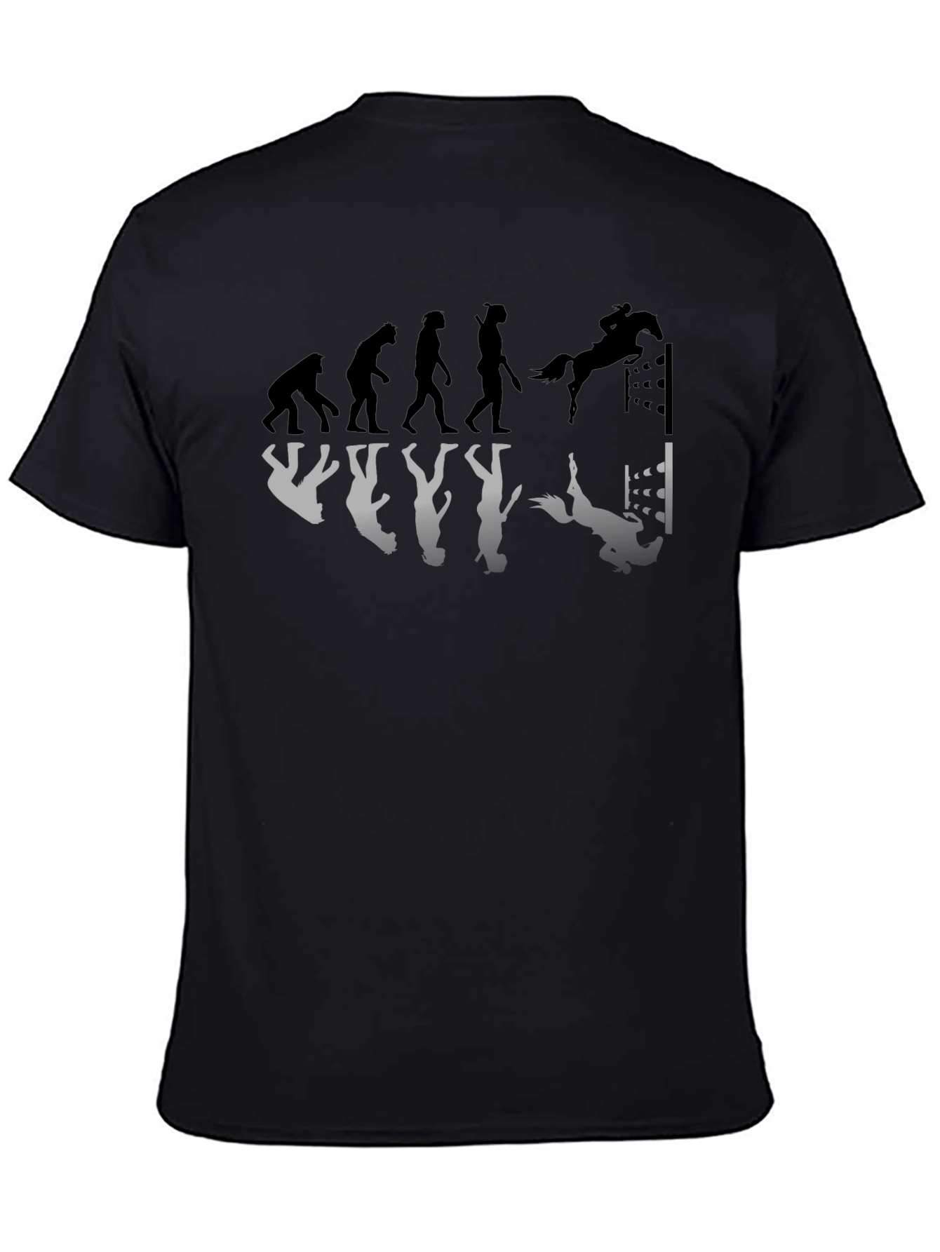 Black Evolution Horse Riding T-Shirt view 4