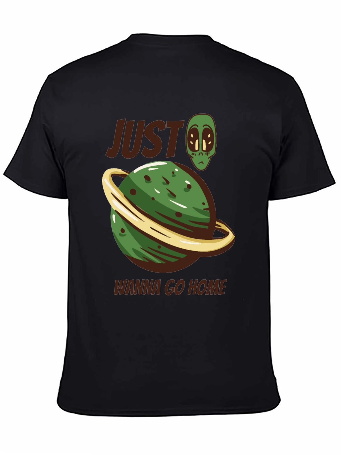 Black Alien Planet Graphic Tee - Wanna Go Home view 4