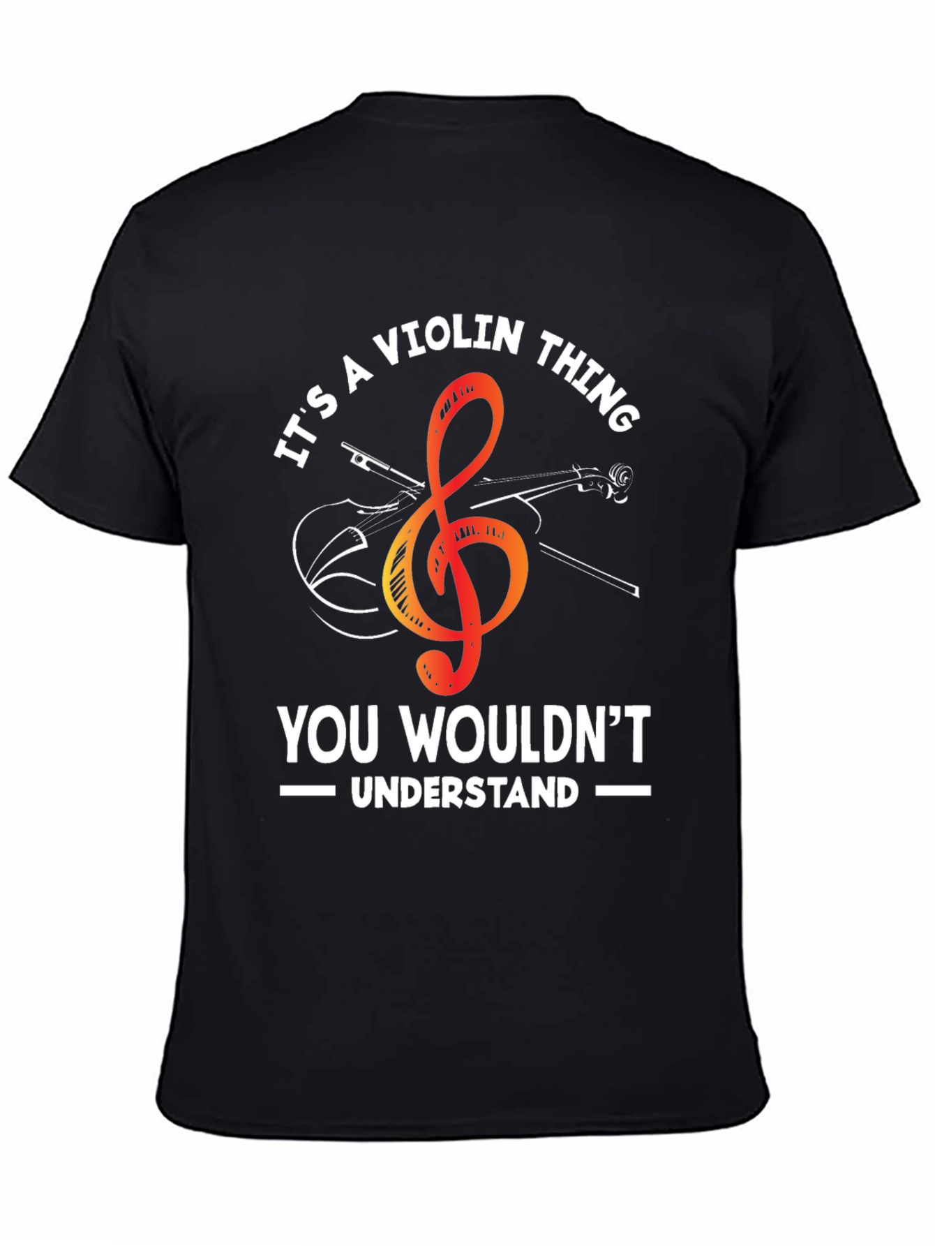 Black It's a Violin Thing T-Shirt view 4