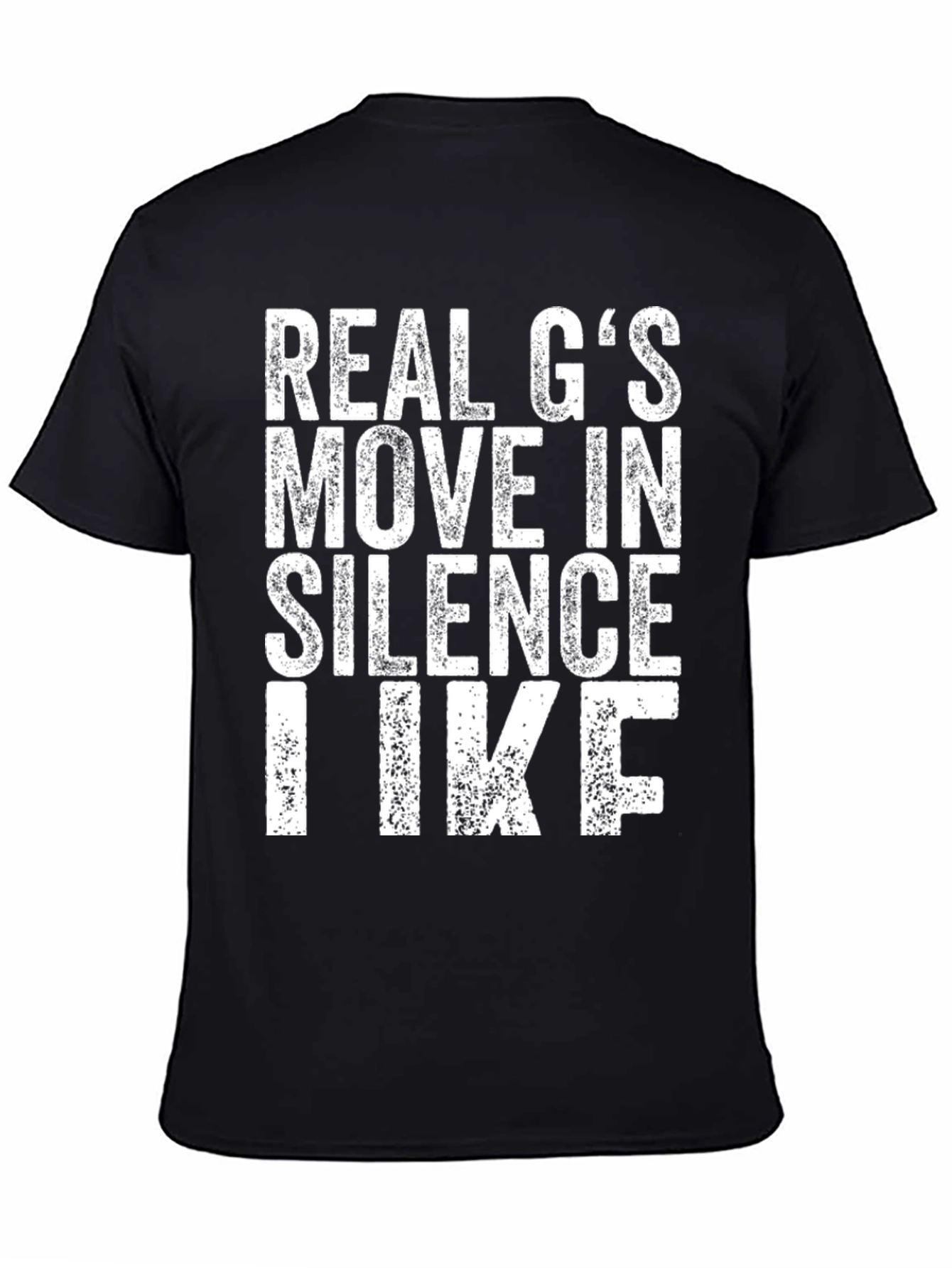 Black Real G's Move in Silence T-Shirt view 4