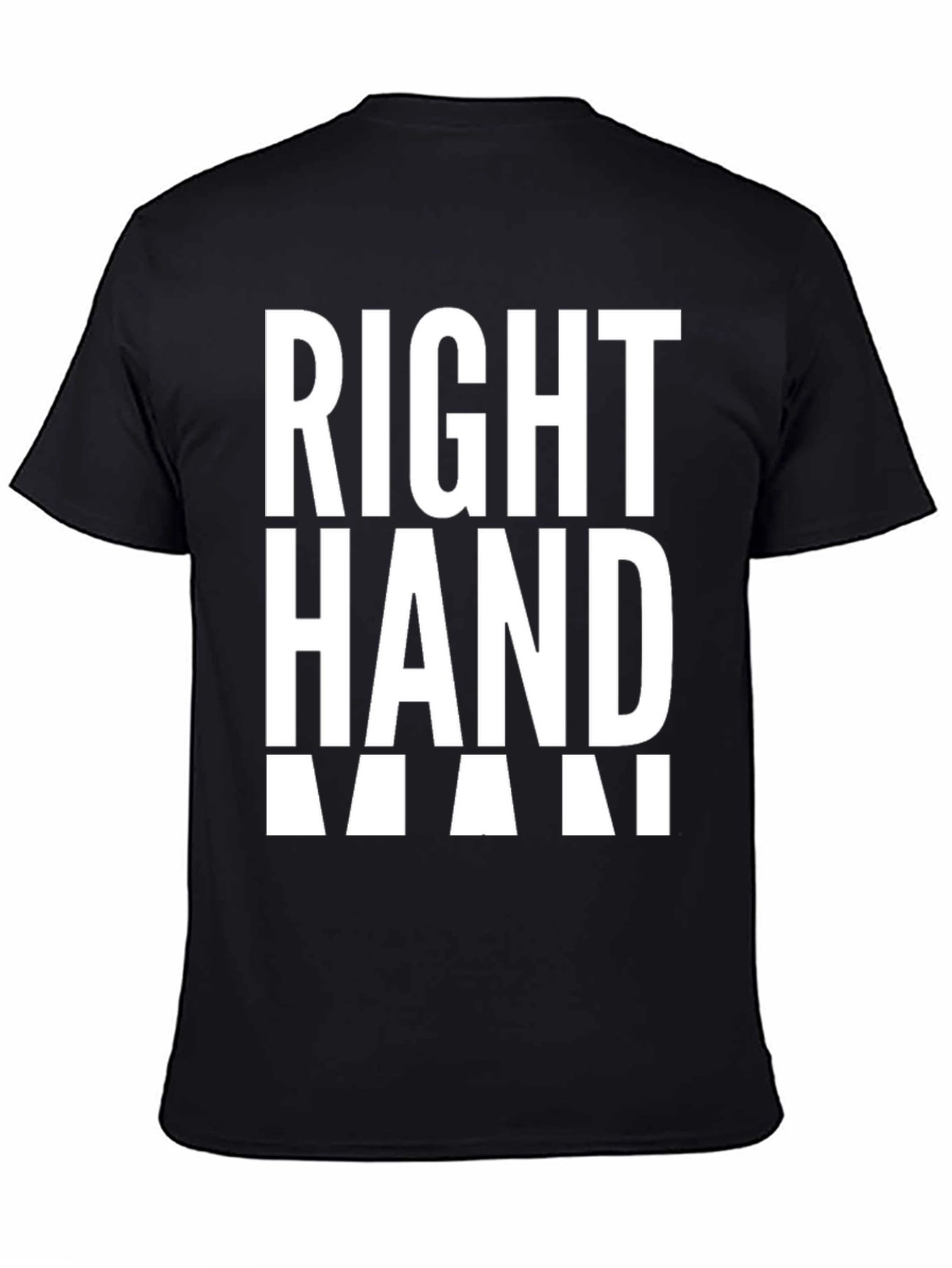 Black Right Hand Man Graphic Tee - Black Cotton Blend view 4