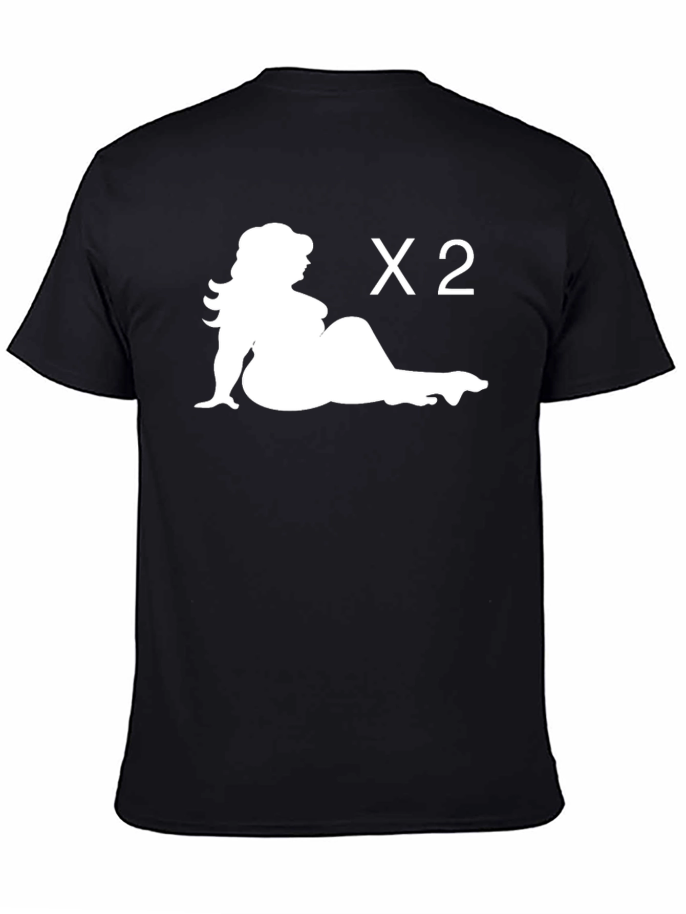 Black Humorous Plus Size Tee - Curvy Woman X2 view 4