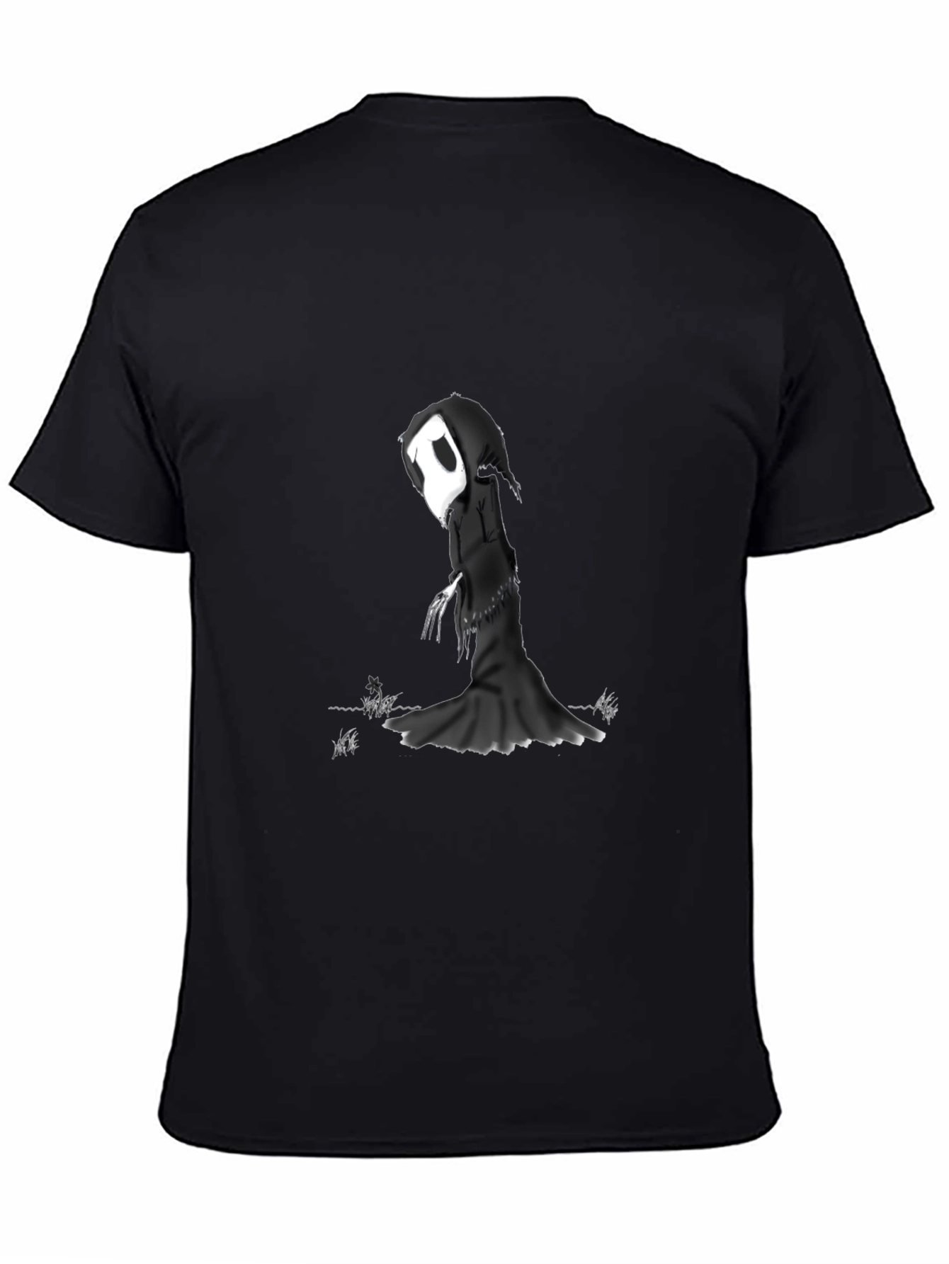 Black Grim Reaper Graphic T-Shirt - Black view 4