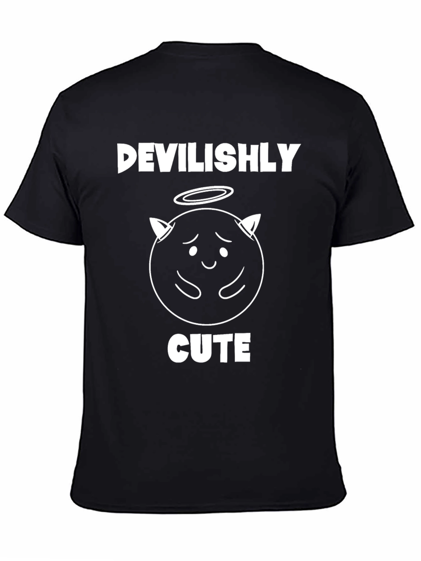 Black Devilishly Cute Graphic T-Shirt view 4