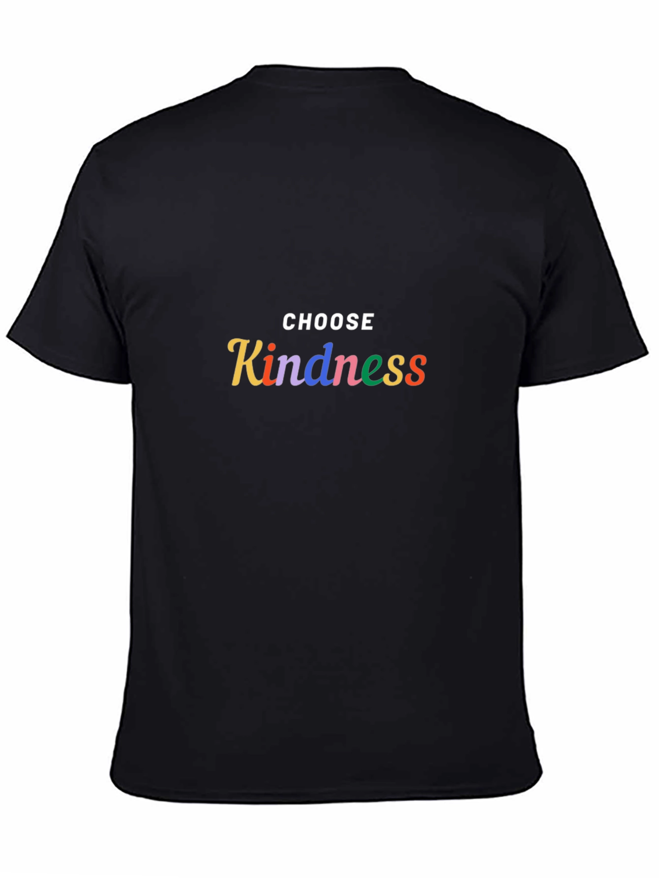 Black Choose Kindness Graphic Tee - Soft Black Cotton T-Shirt view 4