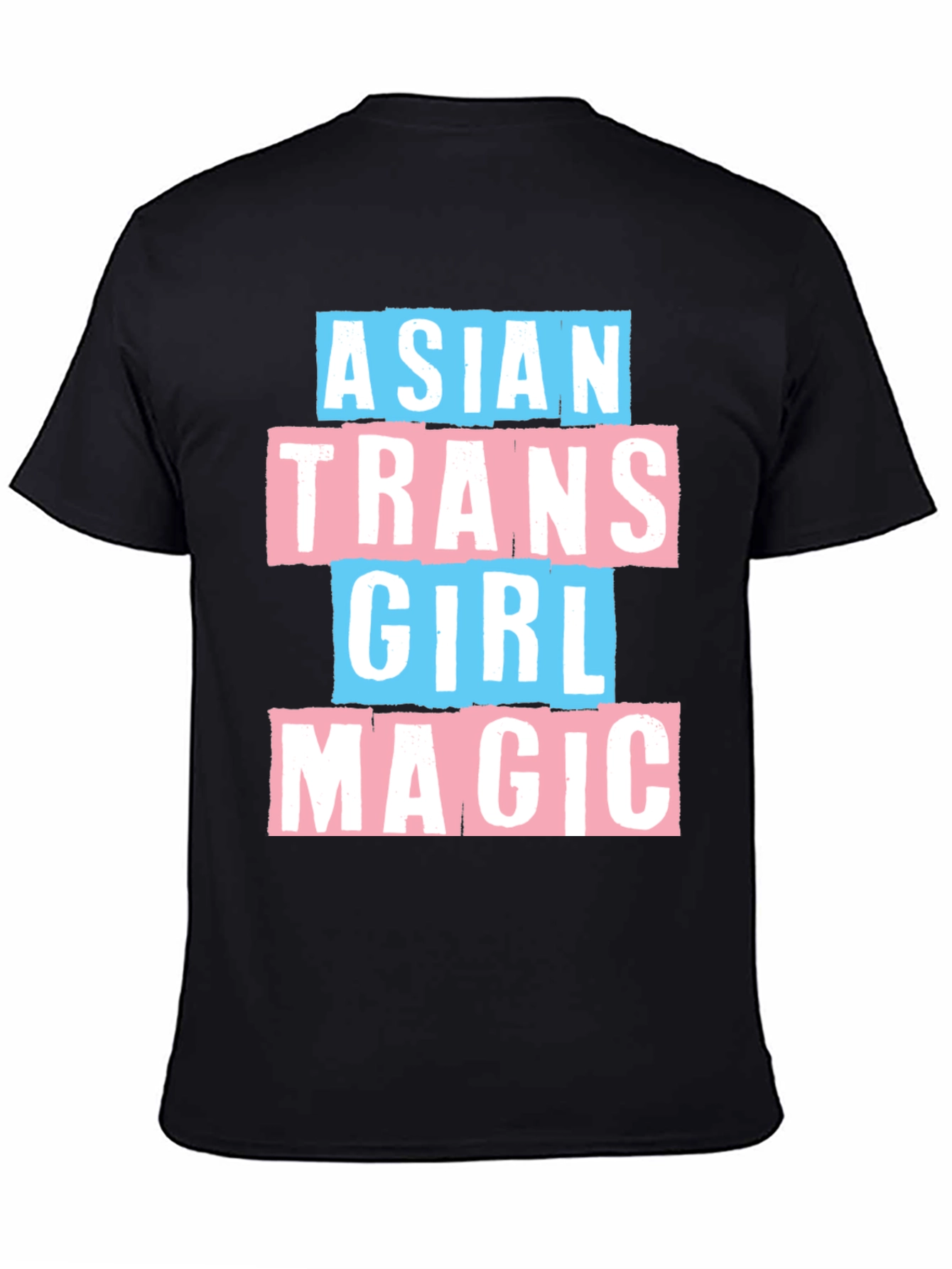 Black Asian Trans Girl Magic Tee view 4