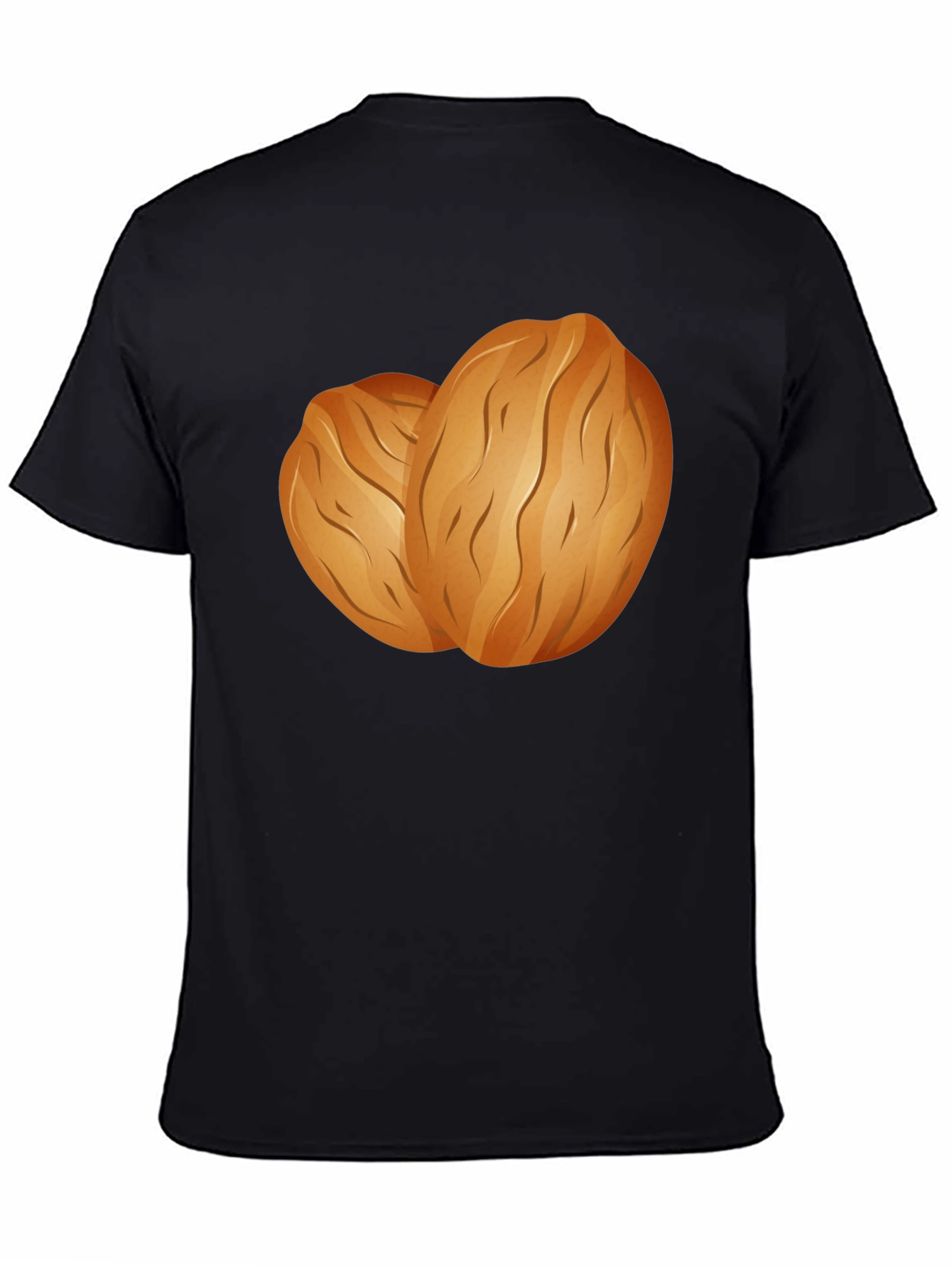 Black Nutty Graphic Tee - Casual Black Cotton T-Shirt view 4