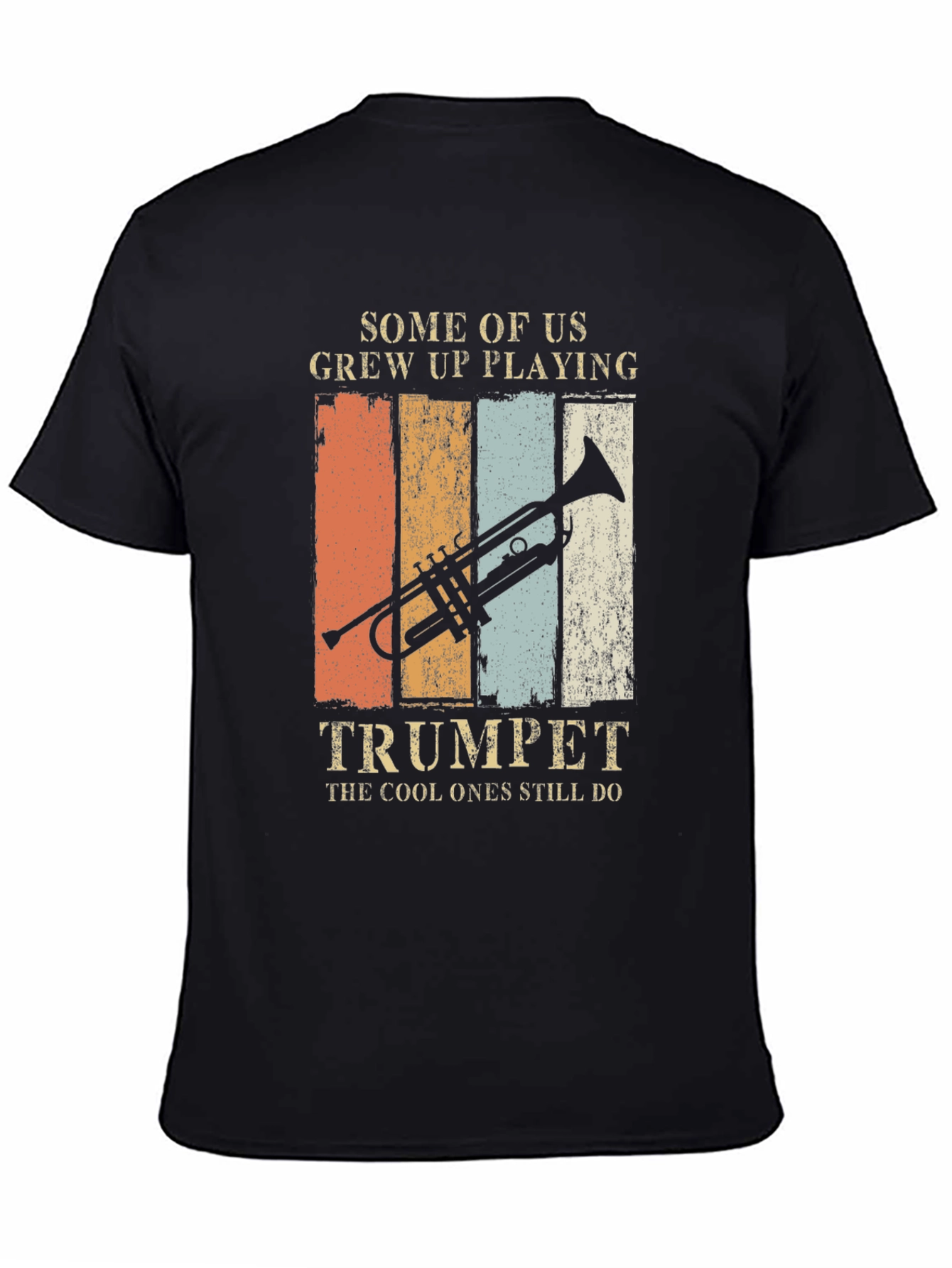 Black Trumpet Player T-Shirt - Cool Ones Still Do! view 4
