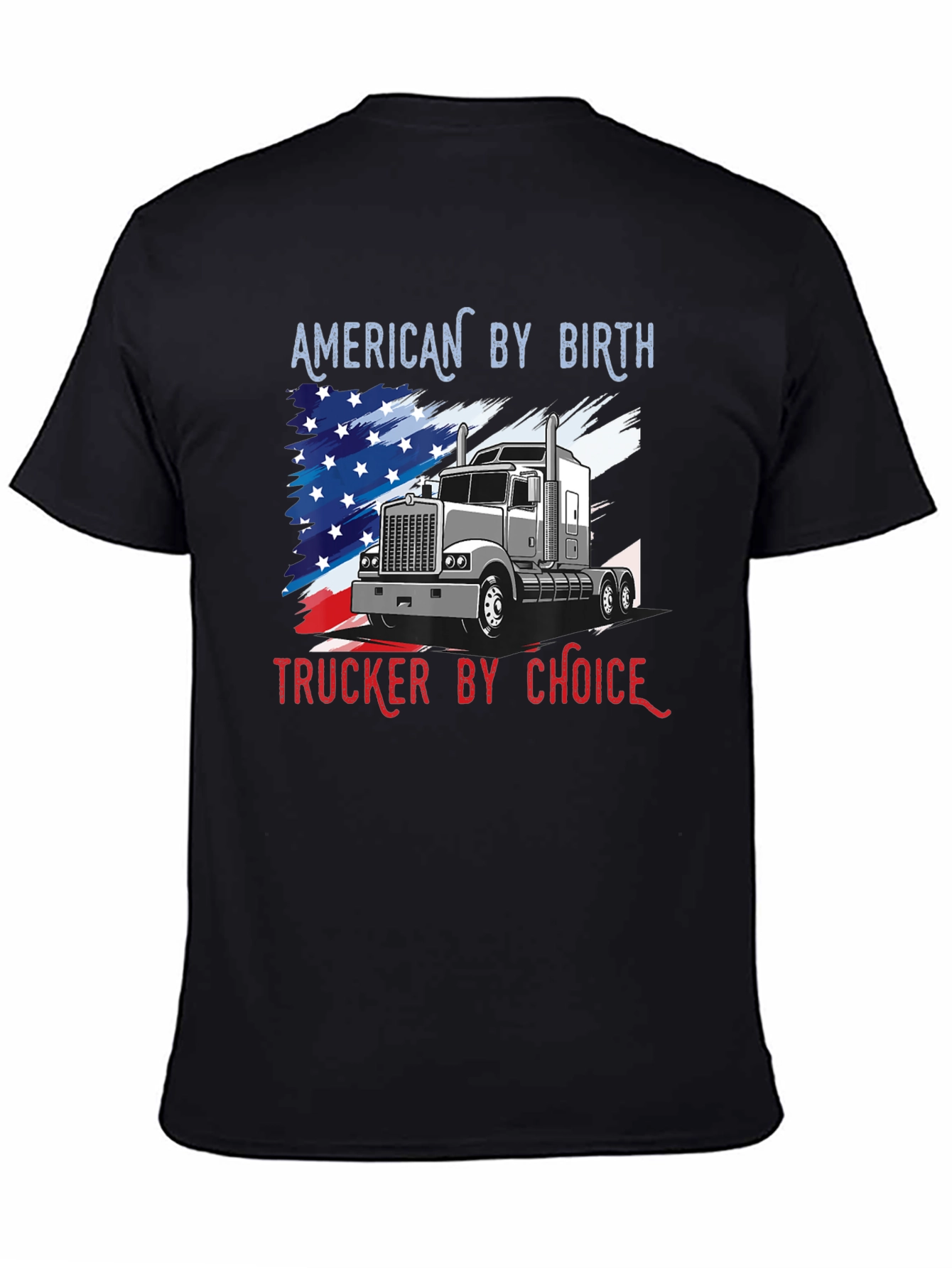 Black American Trucker T-Shirt: Patriot's Choice view 4